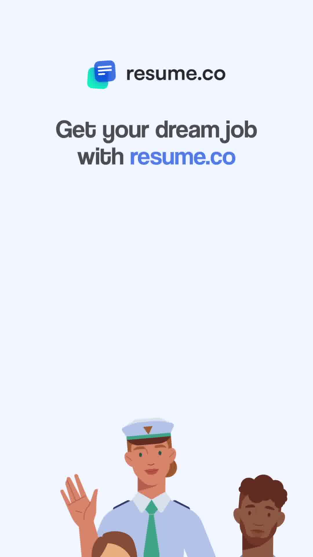 Resume.co Facebook ad: *Ready to make a career move?** Create a professional…