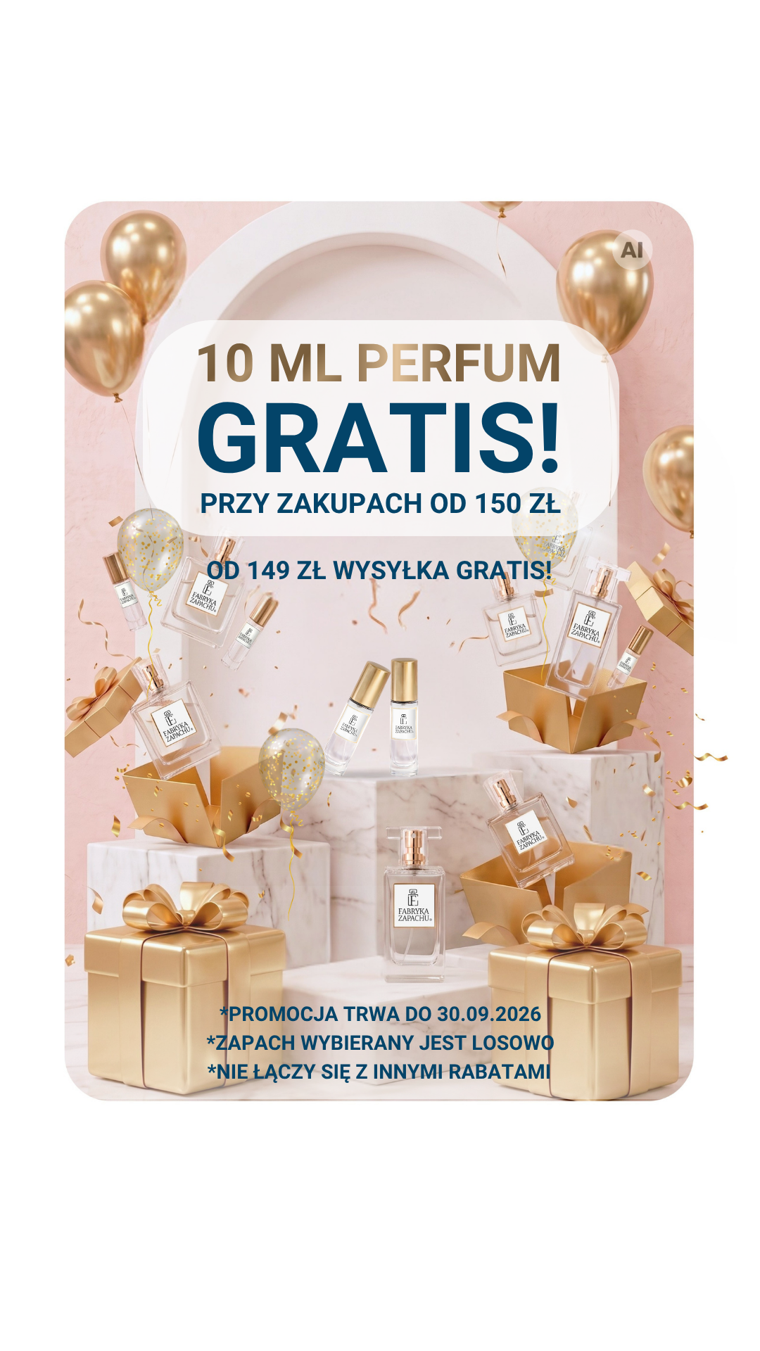 Fabryka Zapachu - perfumy lane Facebook ad: Perfumy w prezencie!
