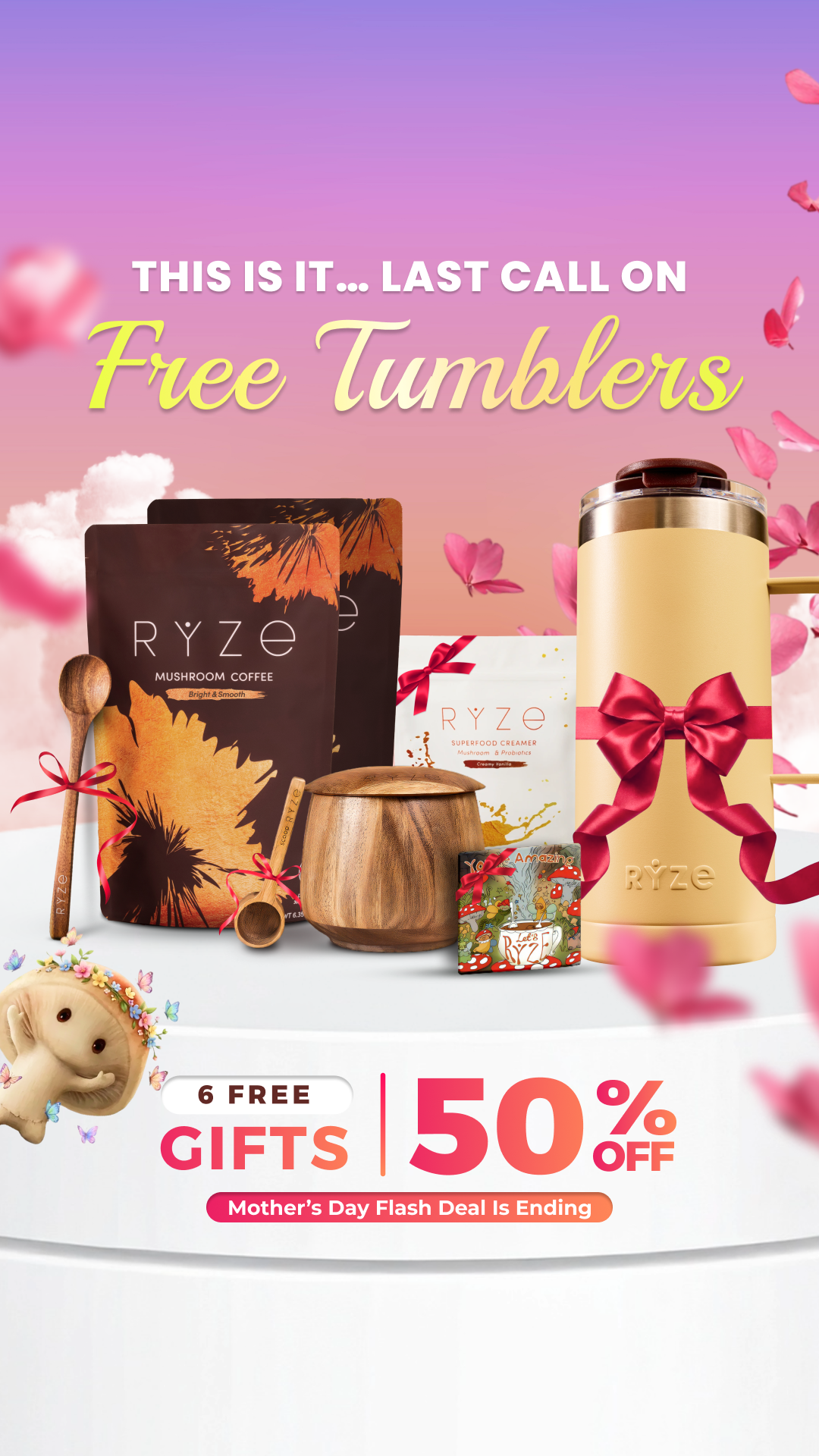 RYZE Superfoods Facebook ad