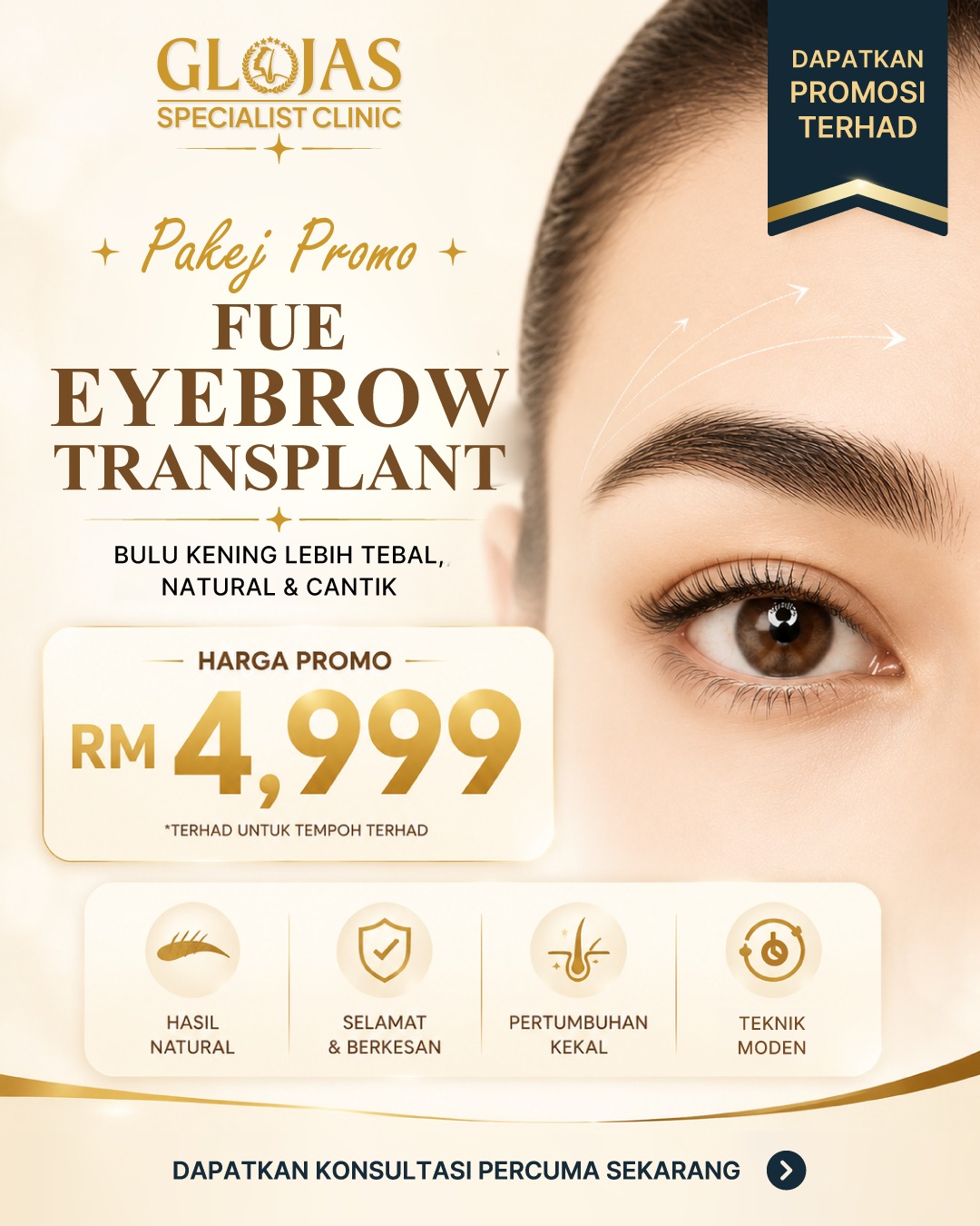 Glojas FUE Hair Transplant Specialist Malaysia Facebook ad: Hair Transplant Malaysia l Pakar Tanam Rambut l…