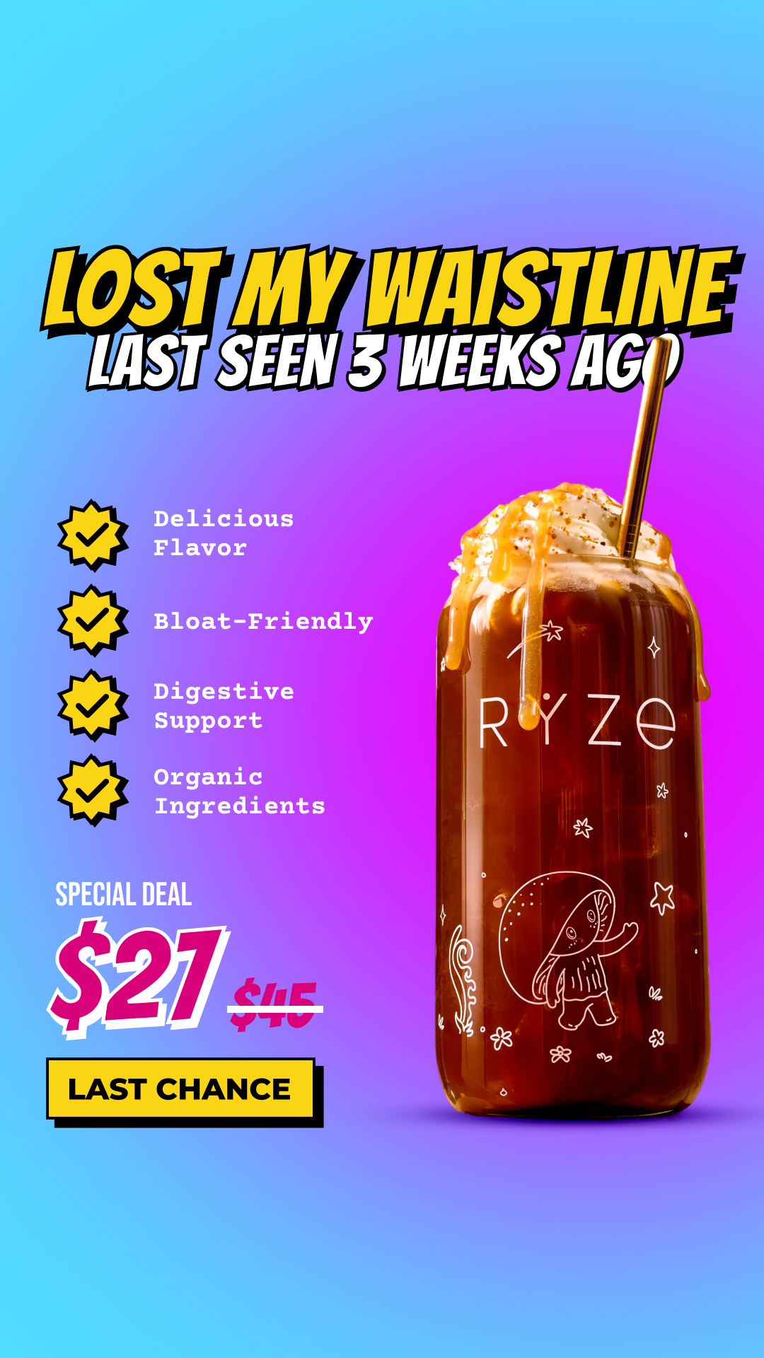 RYZE Superfoods Facebook ad