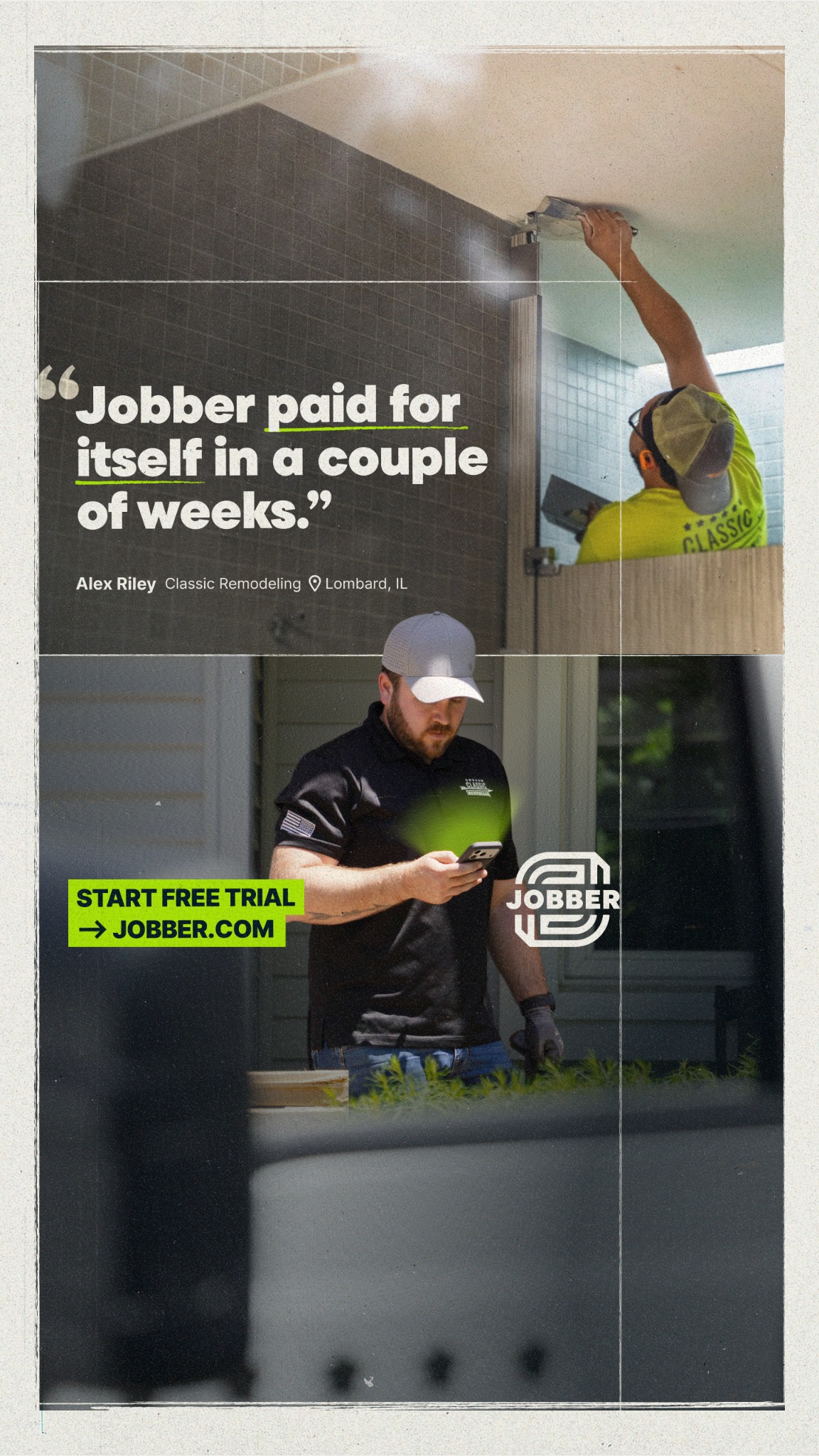 Jobber Facebook ad: Start your free trial