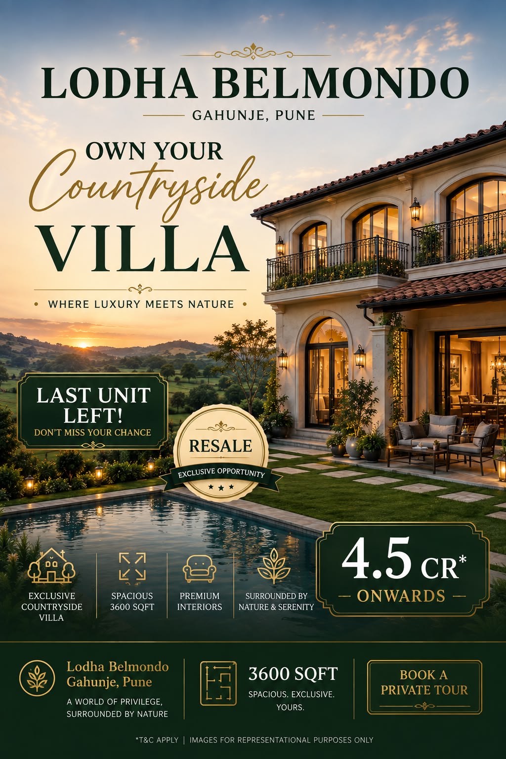 Kaashni Proptech Pvt. Ltd- Sqft2acres Facebook ad: Own a Luxury Villa in Lodha Belmondo