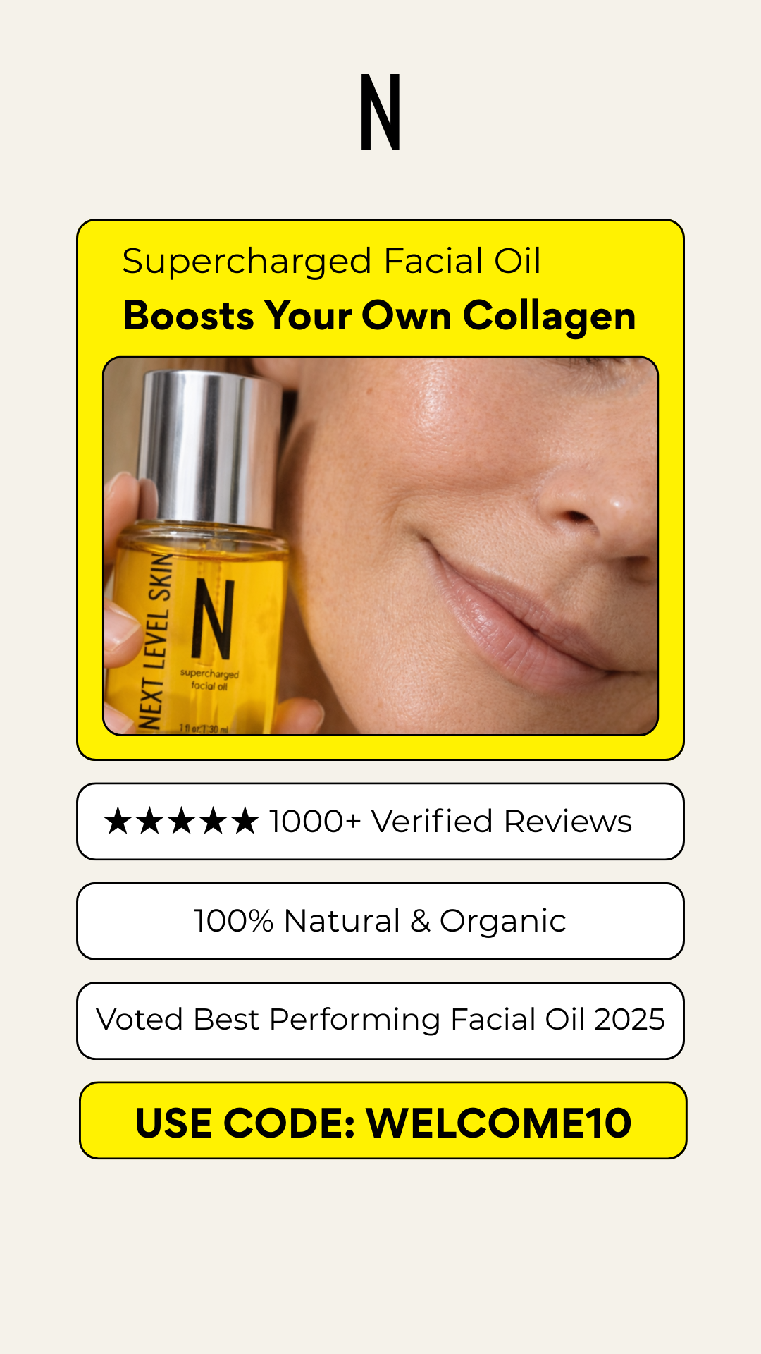 Next Level Skin Facebook ad