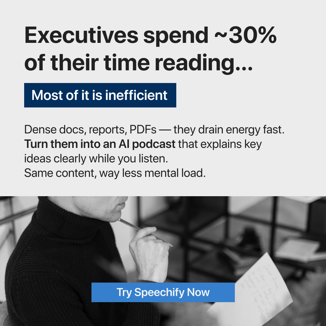 Speechify Facebook ad