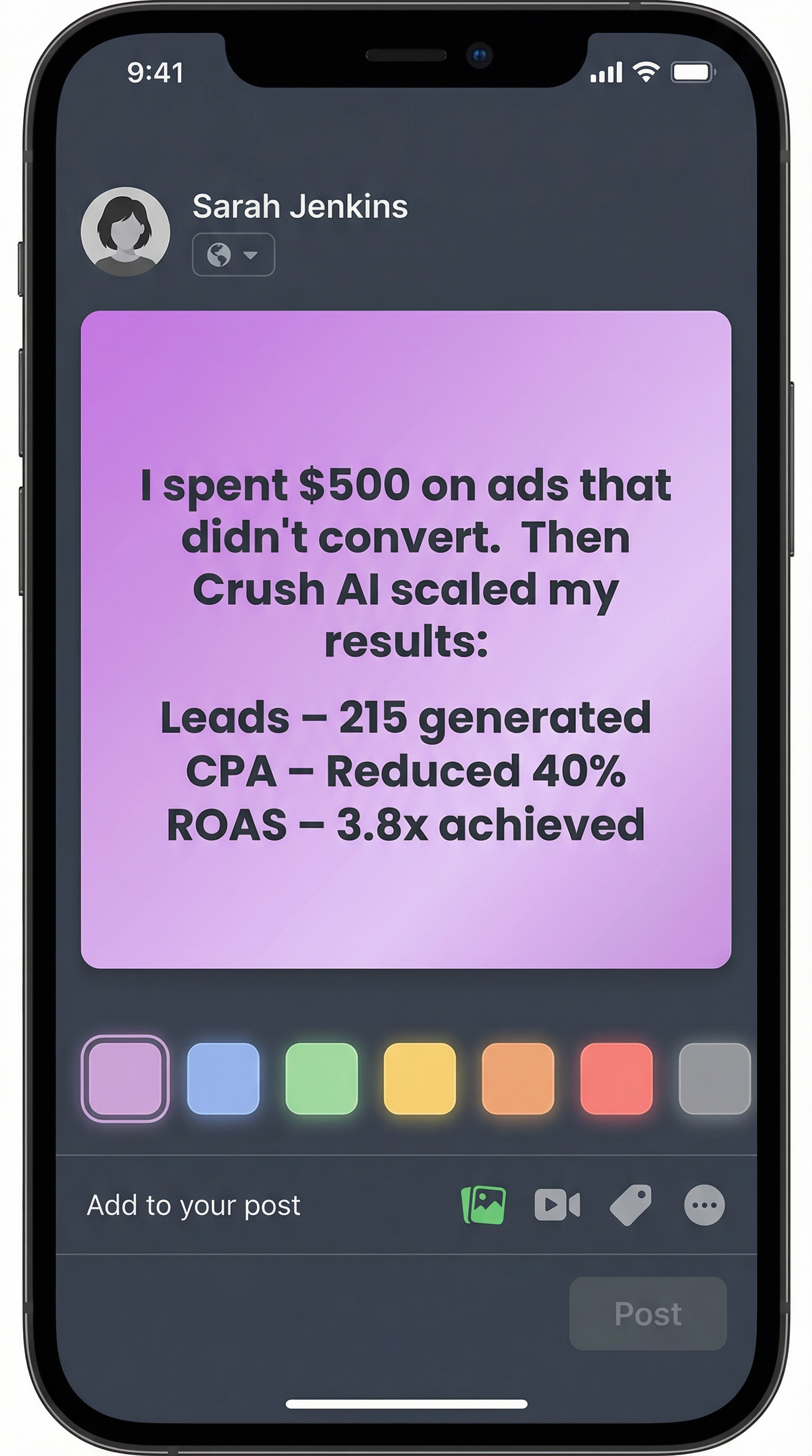 trycrush.ai Facebook ad