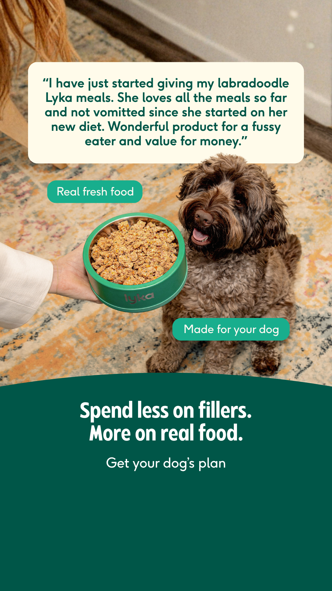 Lyka Pet Food Facebook ad