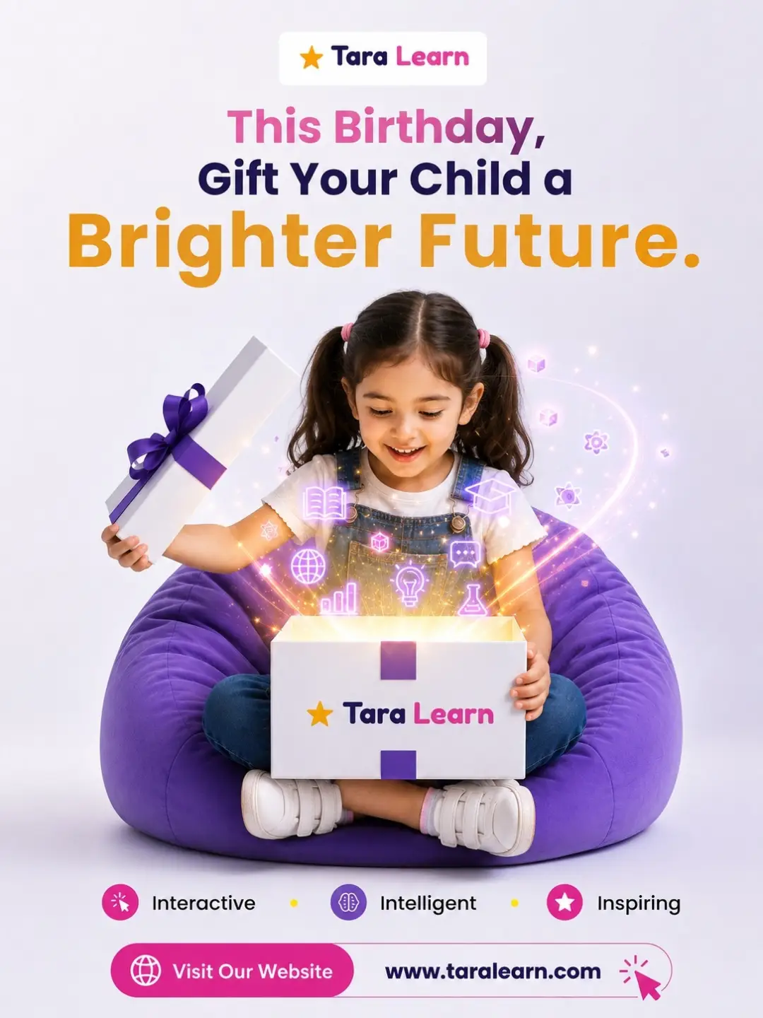 TaraLearn Facebook ad: School-ready in 5 minutes a day · Tara Learn