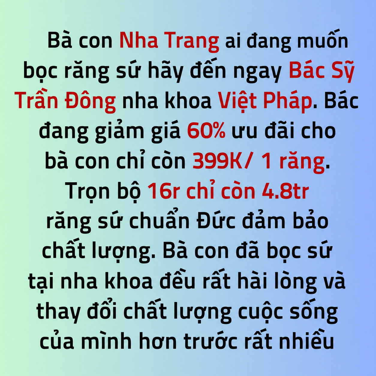 Ts.Bs Trần Ngọc Đông - Chuyên Khoa Răng Hàm Mặt Đại Học Y Facebook ad: Để Lại Số Điện Thoại Nhận Ưu Đãi Và Tư Vấn Miễn Phí