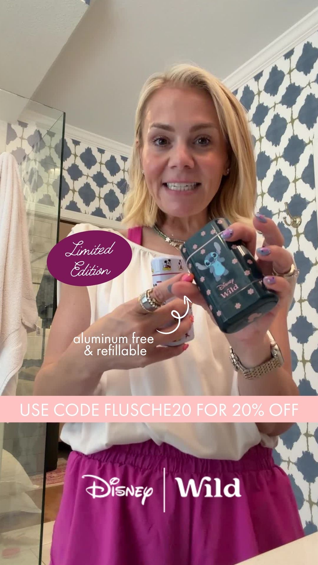 Wild Facebook ad: Get 20% off all Wild products with code FLUSCHE20