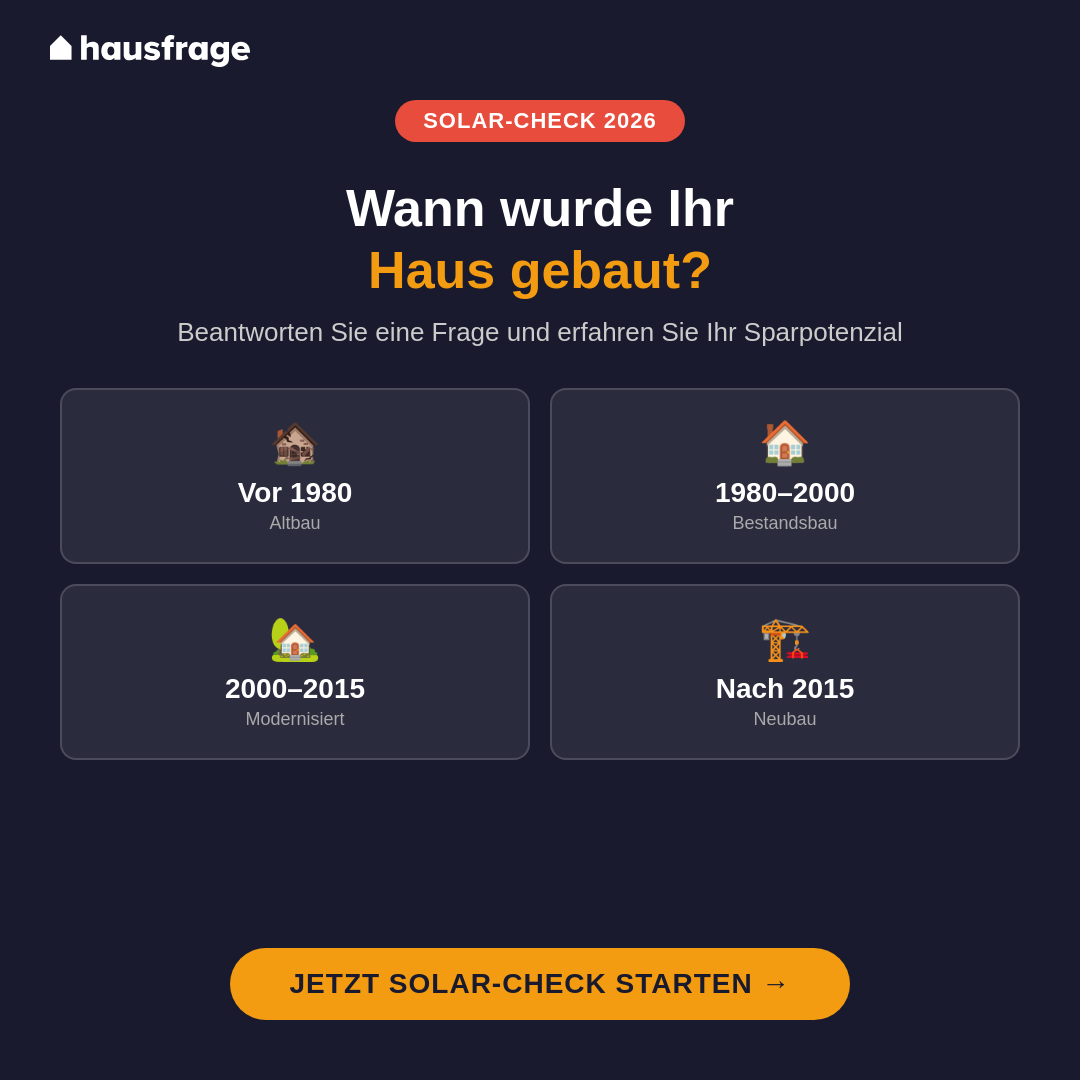 Hausfrage Facebook ad