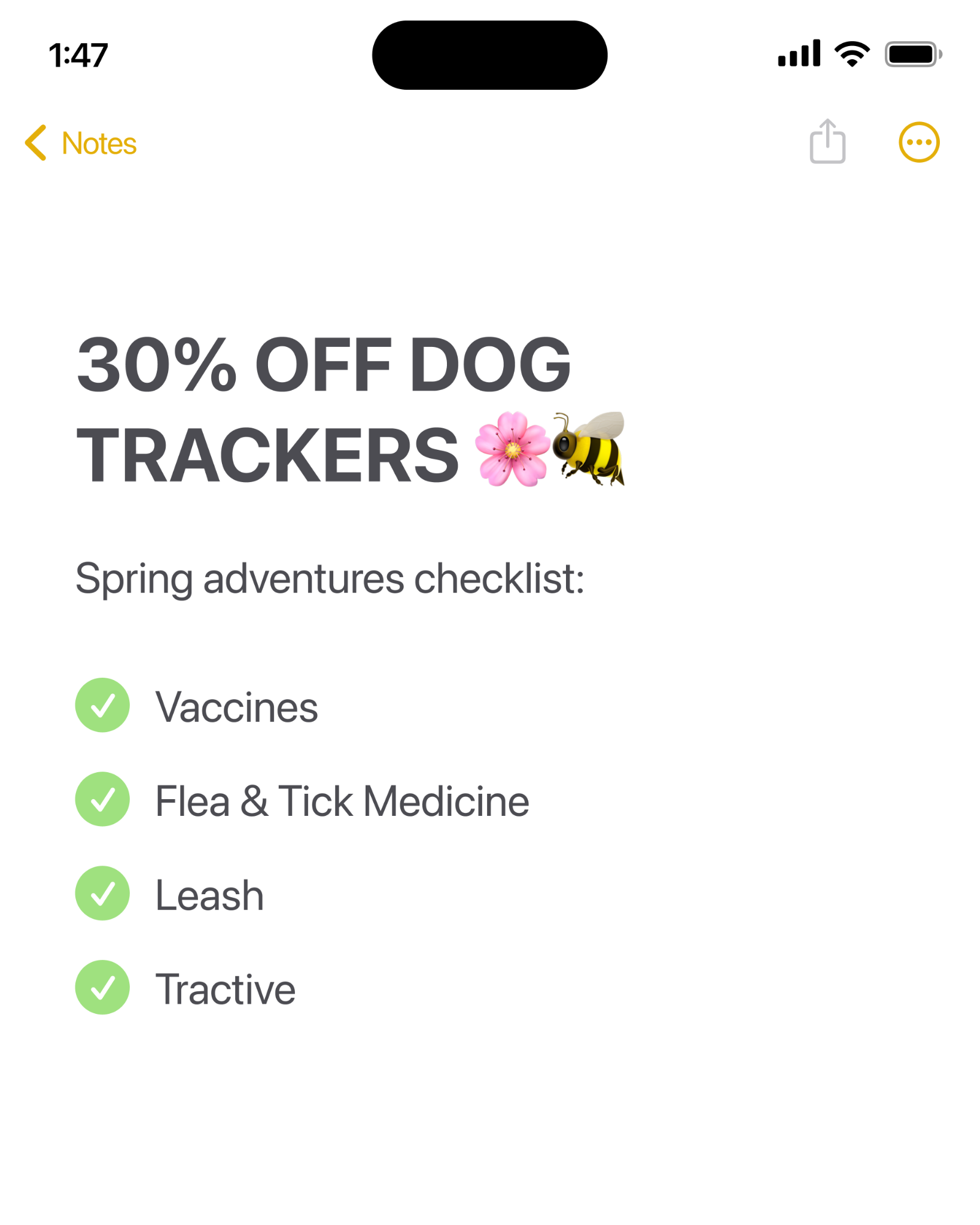 Tractive Facebook ad