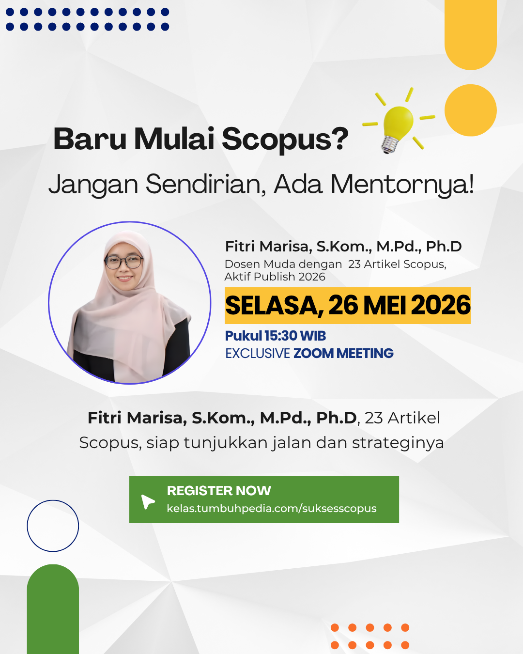 Tumbuhpedia Facebook ad: DAFTAR KELASNYA DI SINI YA!