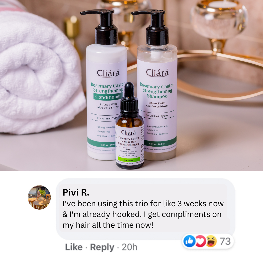 Cliárá Essential Oils Facebook ad: Complete Strengthening Trio