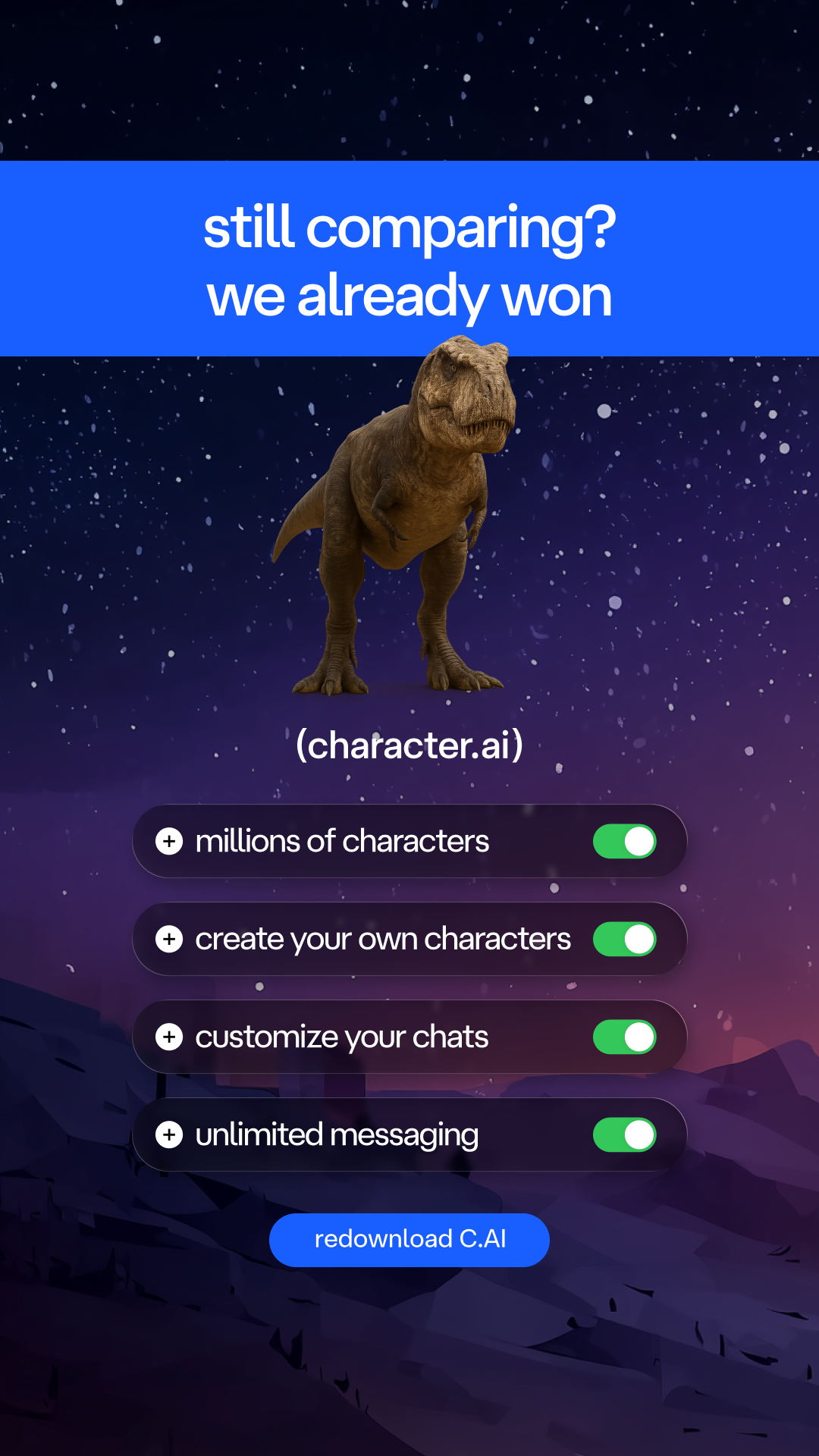 Character.AI Facebook ad