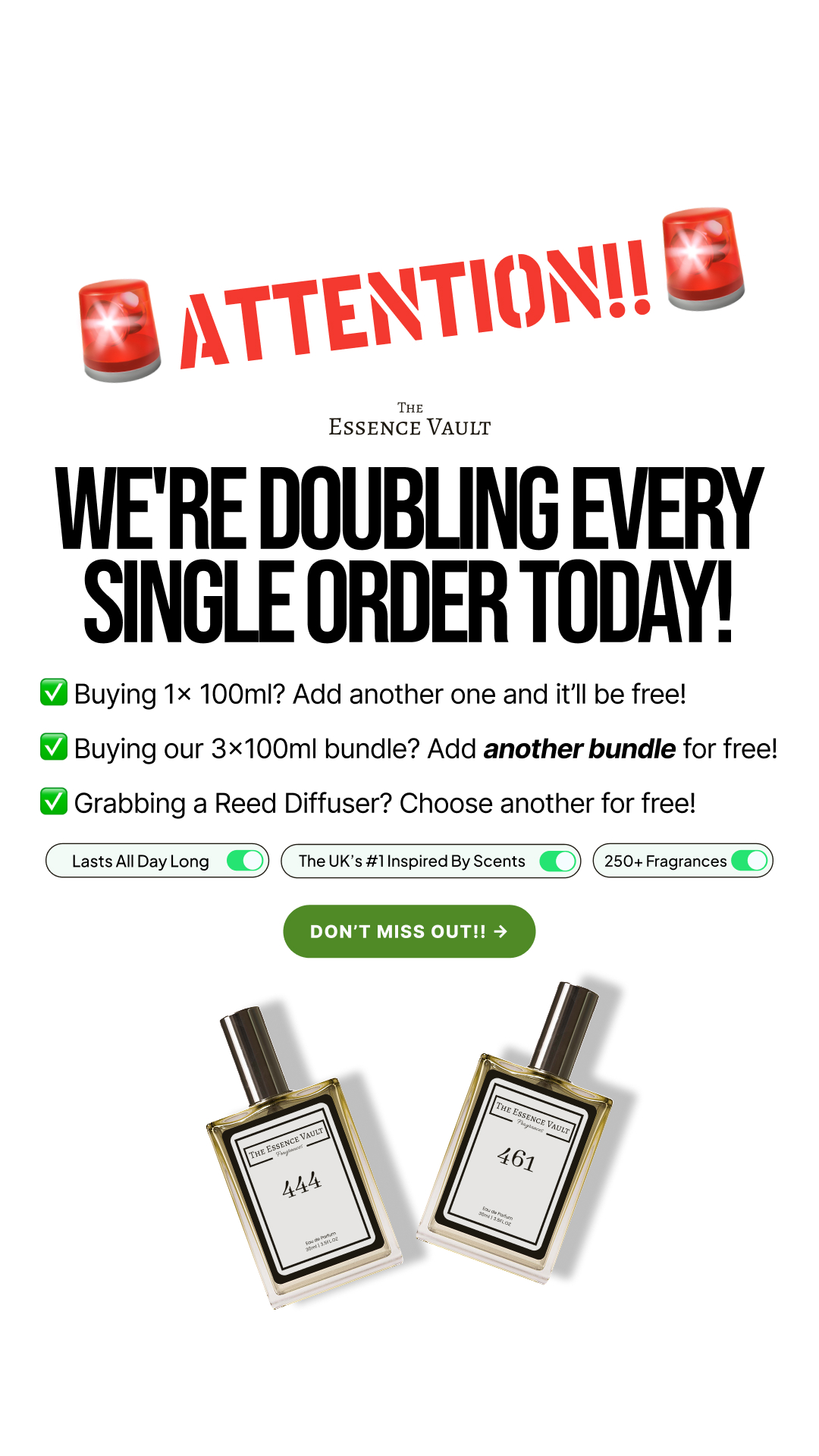 The Essence Vault Facebook ad