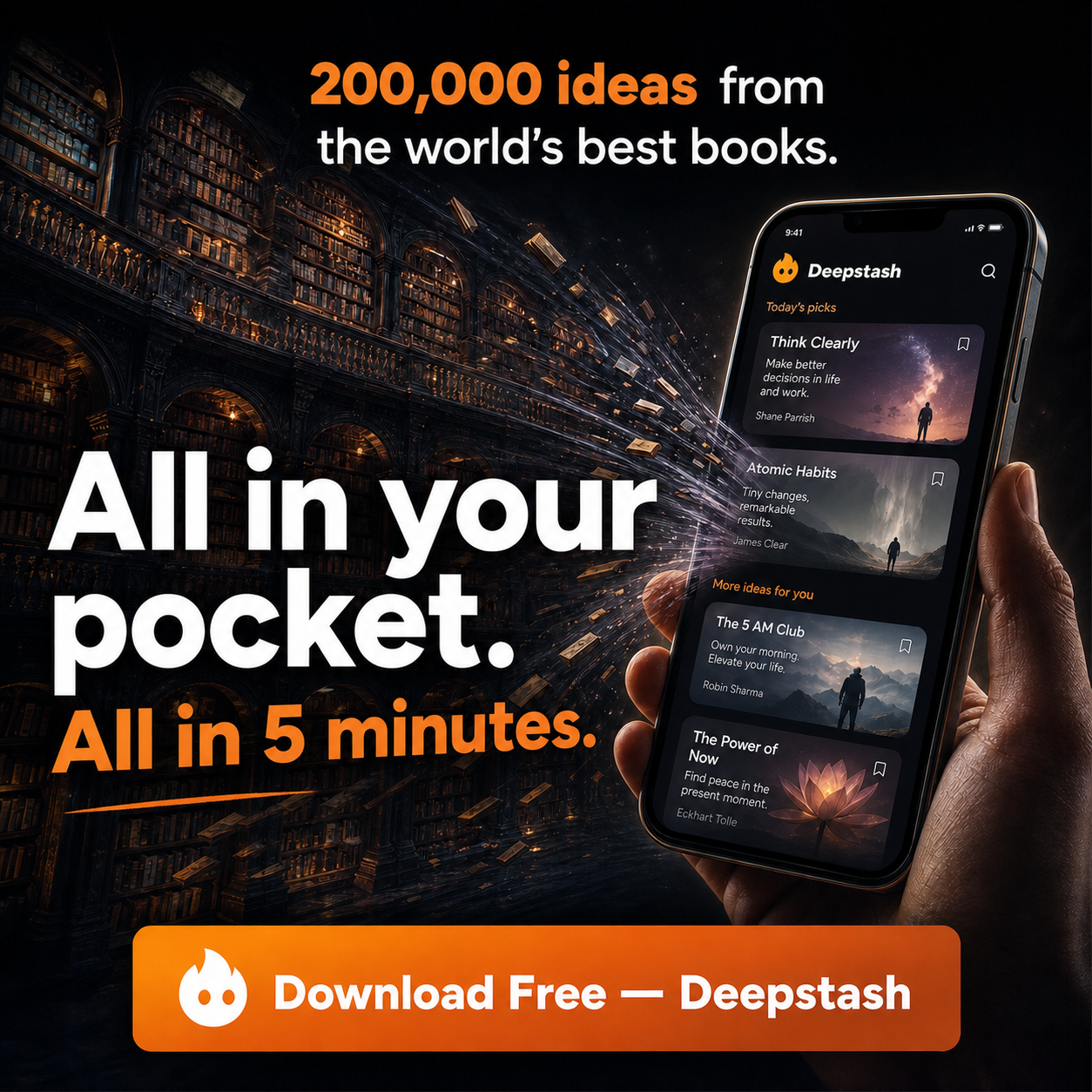 Deepstash Facebook ad