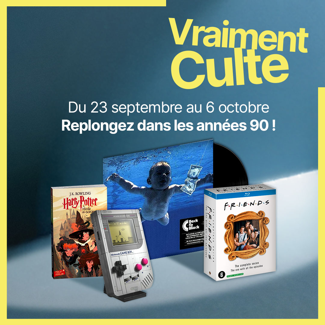 Cultura Facebook ad: Replongez dans les années 1990