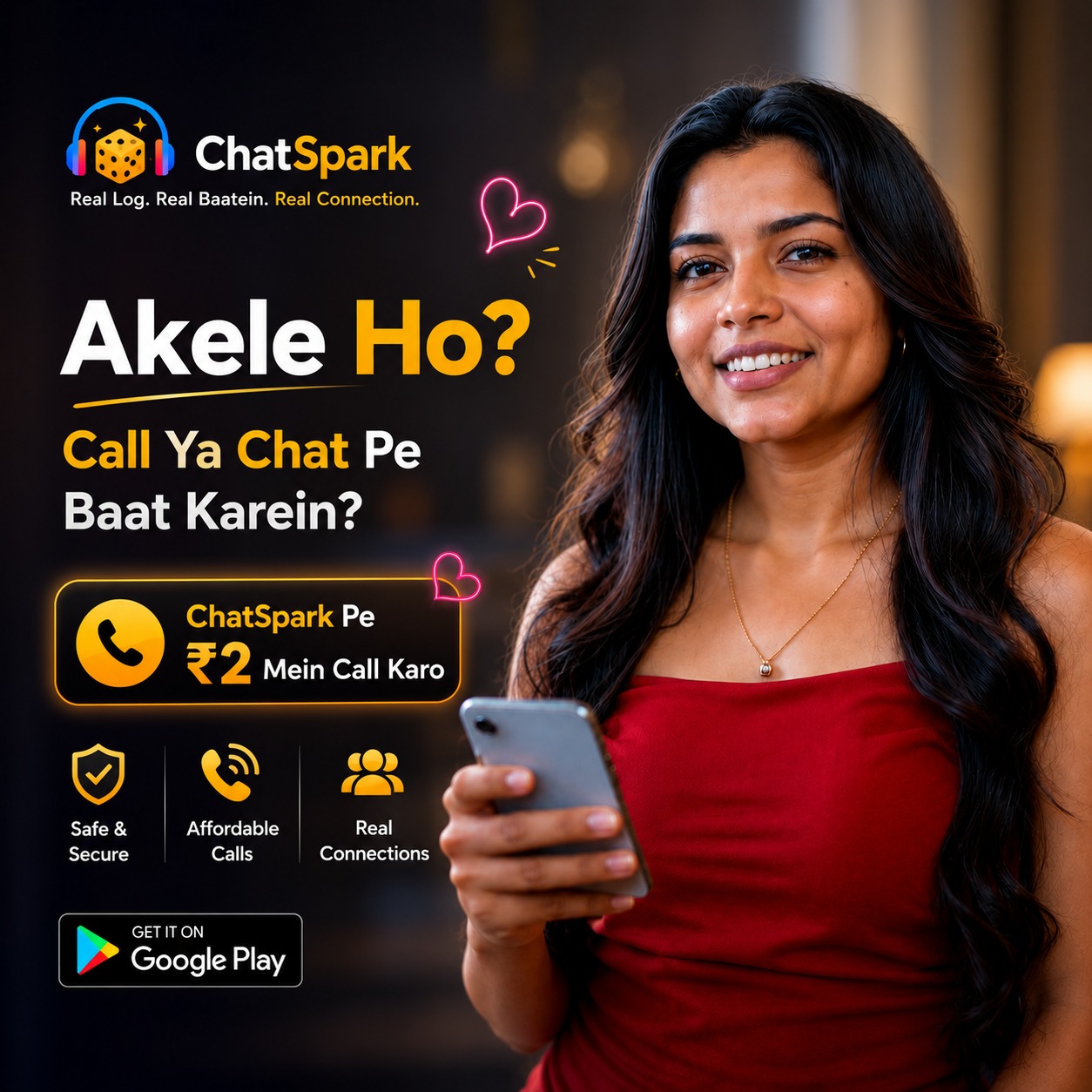 ChatSpark - Talk & Connect Facebook ad: Chat • Call • New Friends