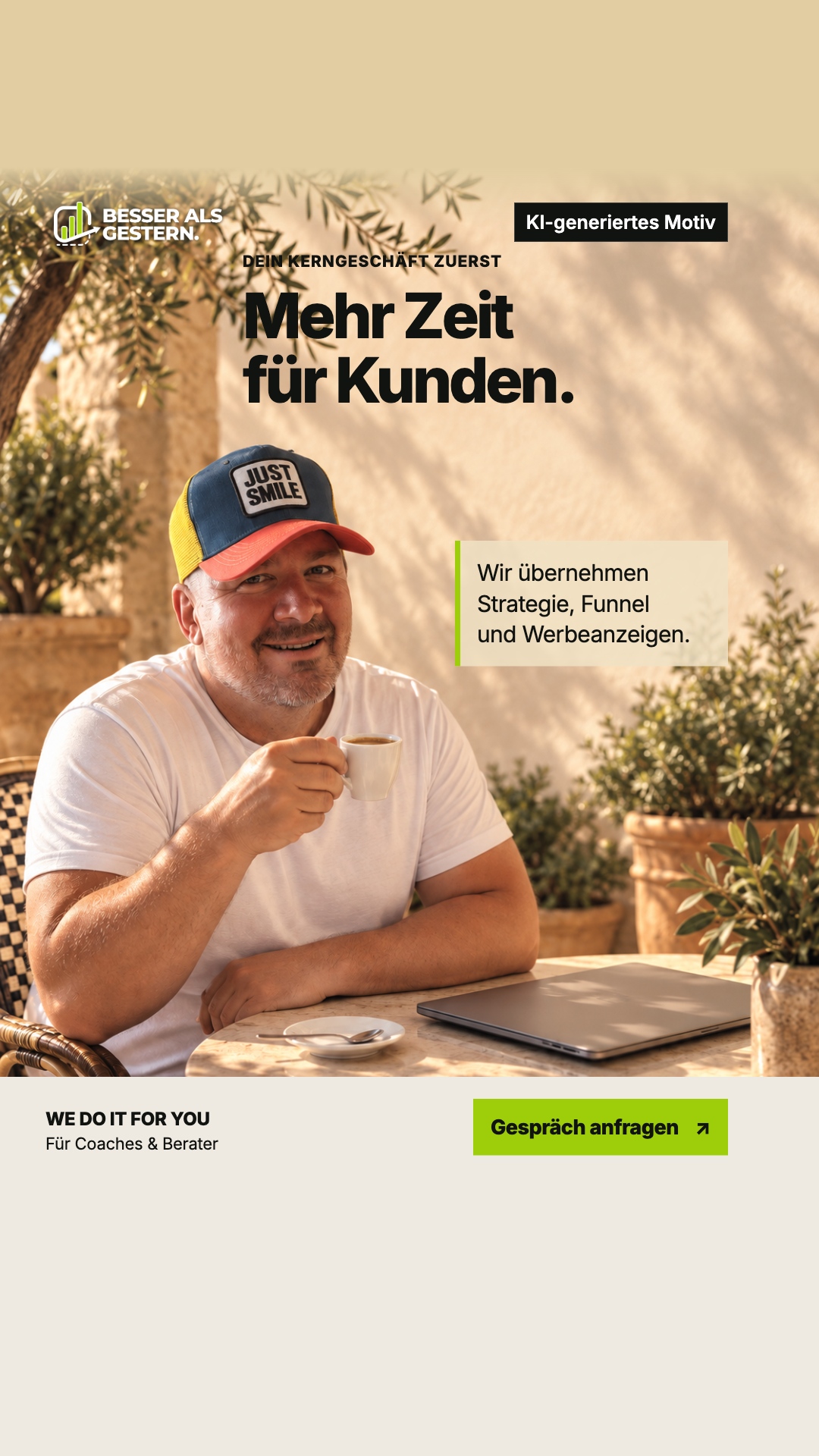 Lars Meier Facebook ad: Mehr Zeit für dein Kerngeschäft.