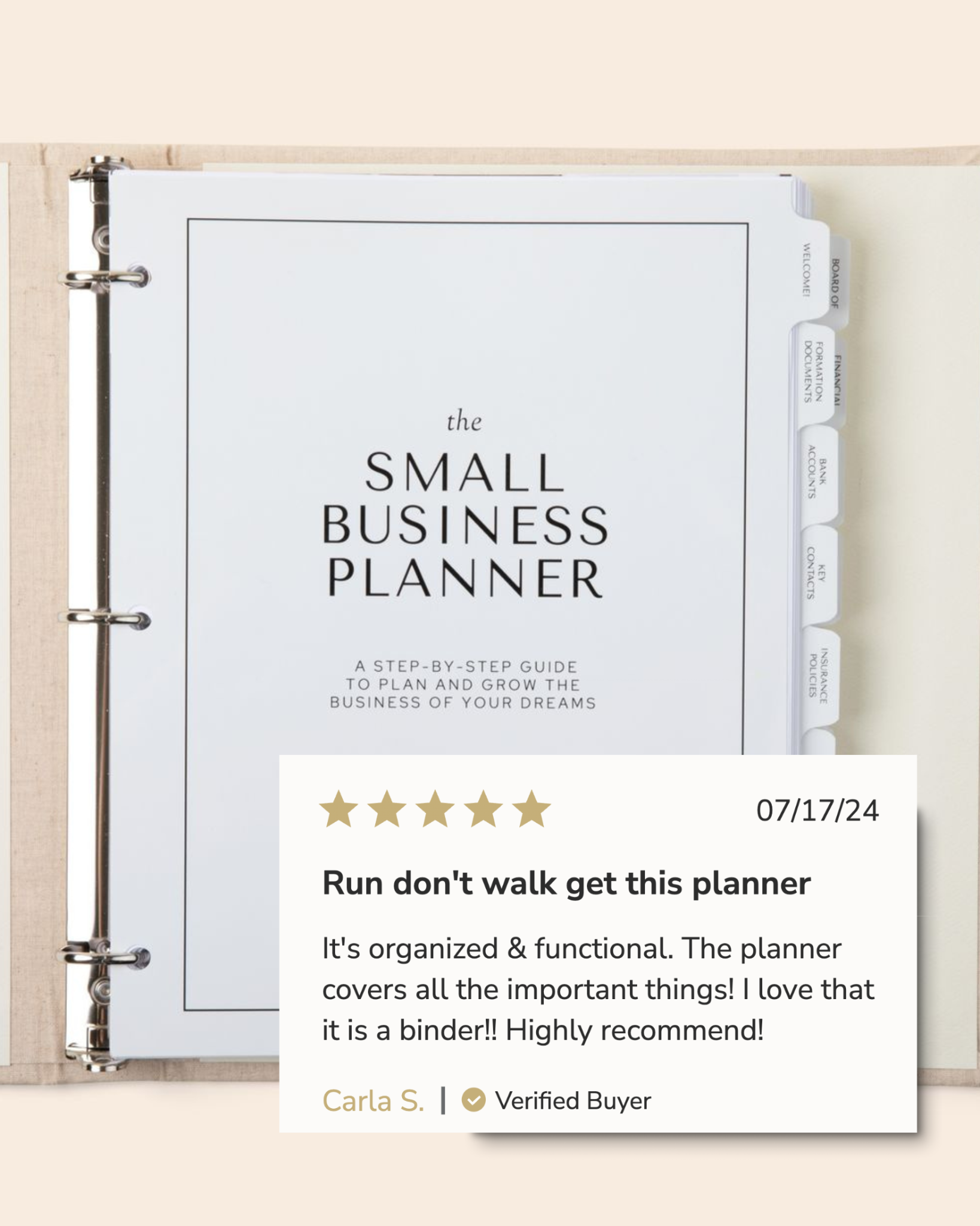 The Small Business Planner Facebook ad