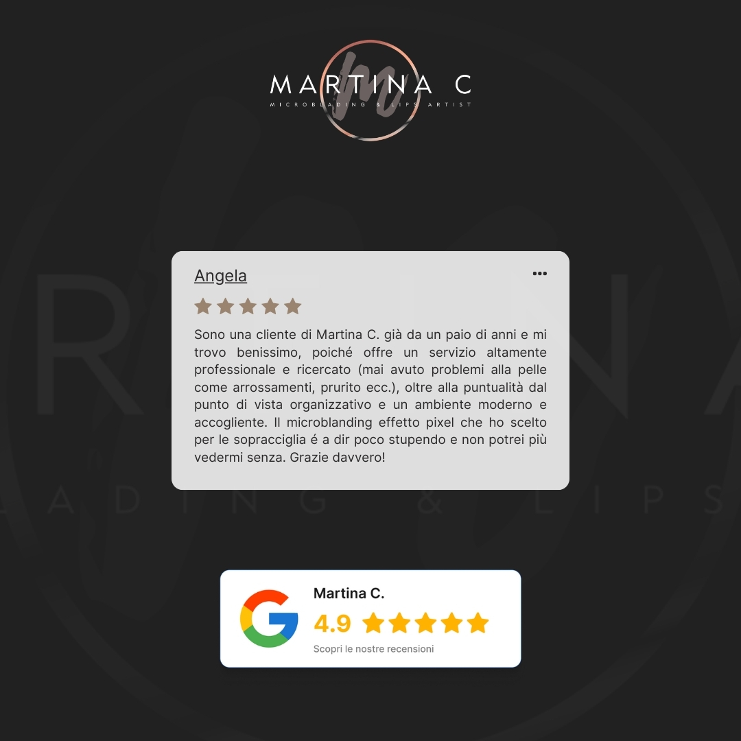 Martina C Facebook ad: Finalmente sopracciglia perfette, senza problemi alla pelle