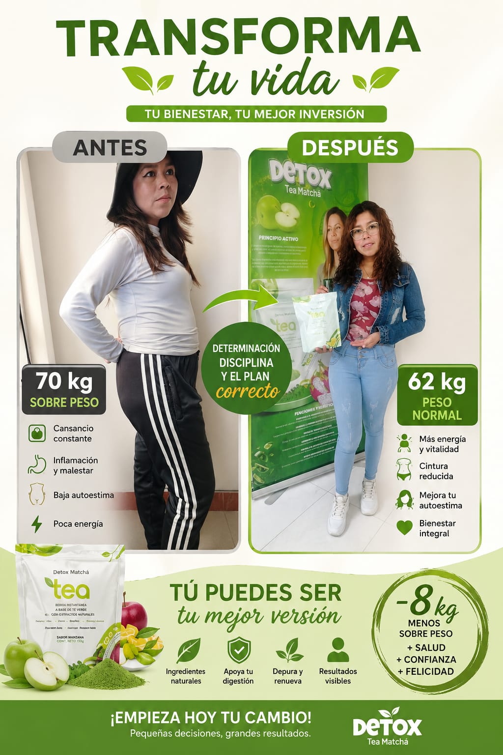 salud y bienestar Facebook ad: Chatea con nosotros