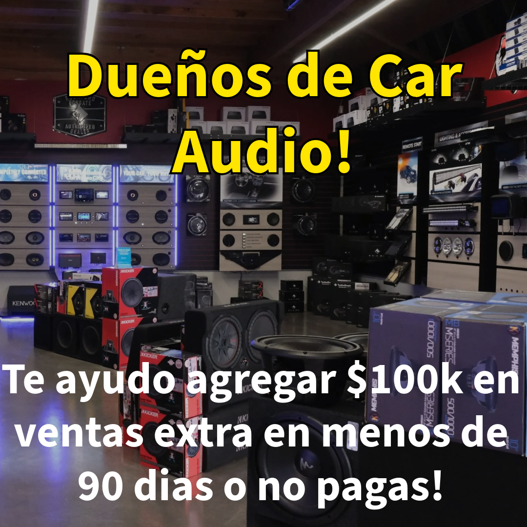 Future Cut Media - Raul Camarena Facebook ad: Lleva tu tienda de car audio al proximo nivel!