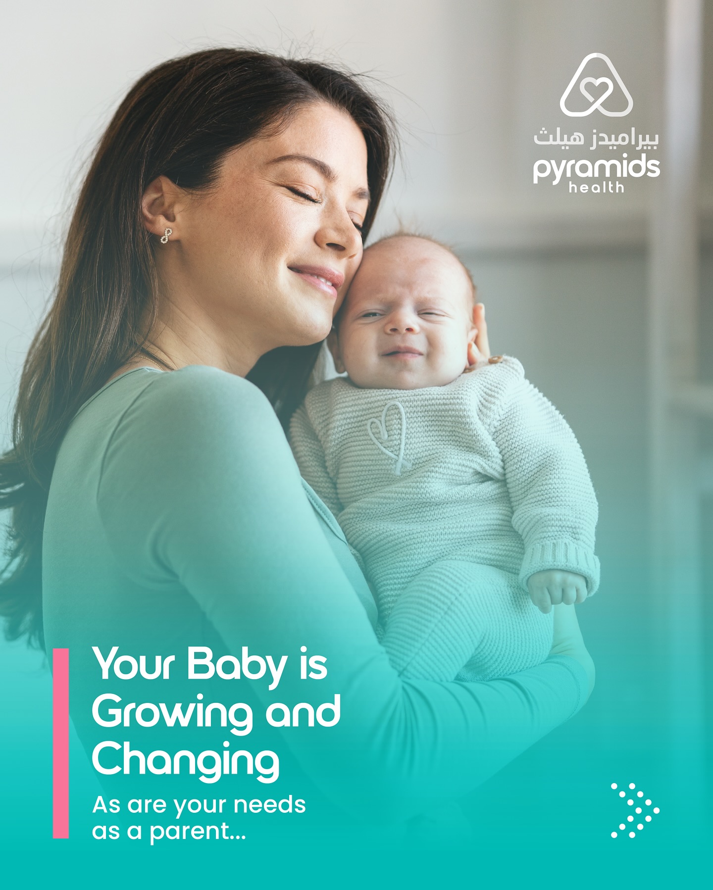 Pyramids Health Facebook ad: Your Baby is Growing & Changing.
