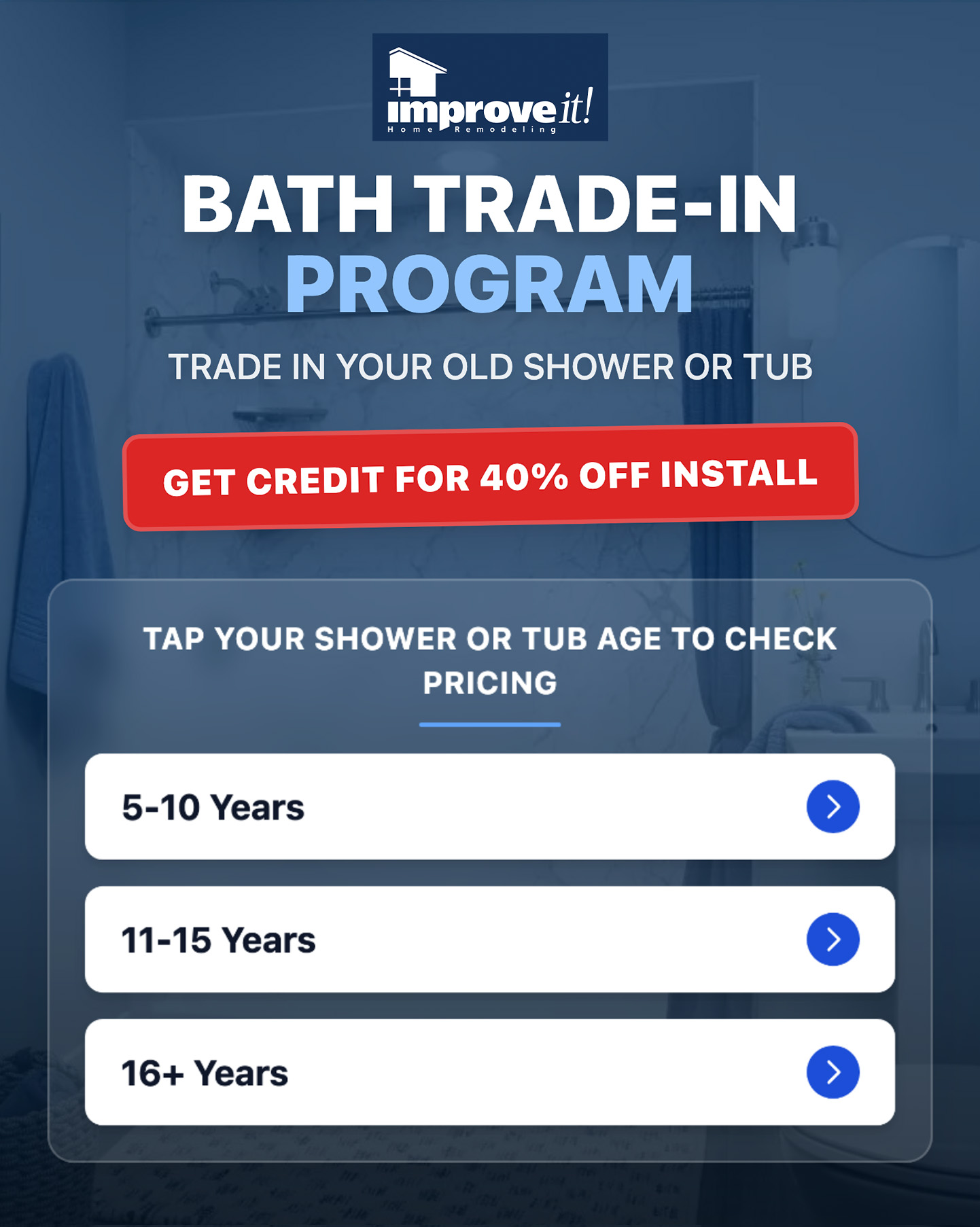 ImproveIt Bath Remodel Program Facebook ad