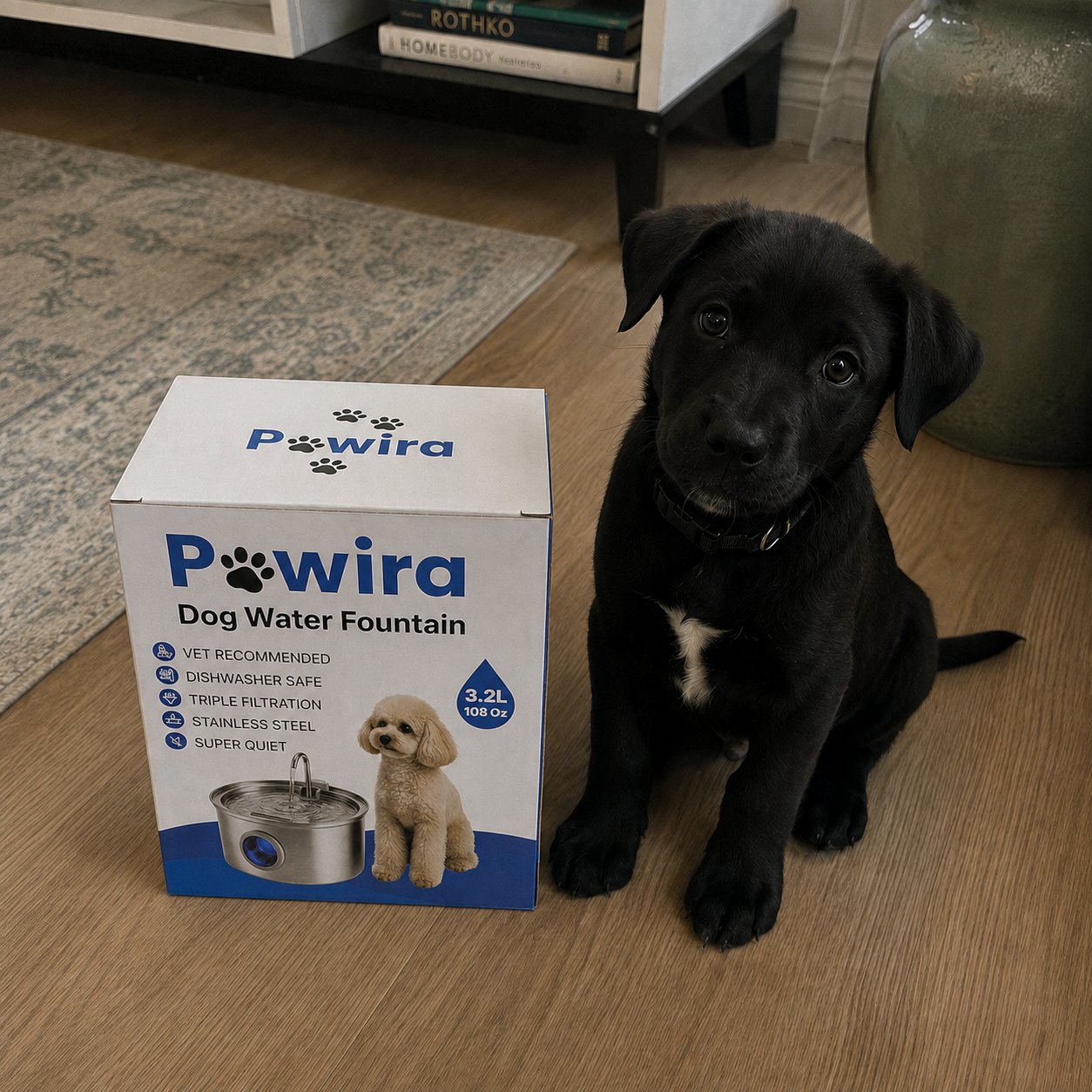 Linda Kreychmar Facebook ad: Amazon Sold A Fake Dog Fountain Under A Real Brand's Name
