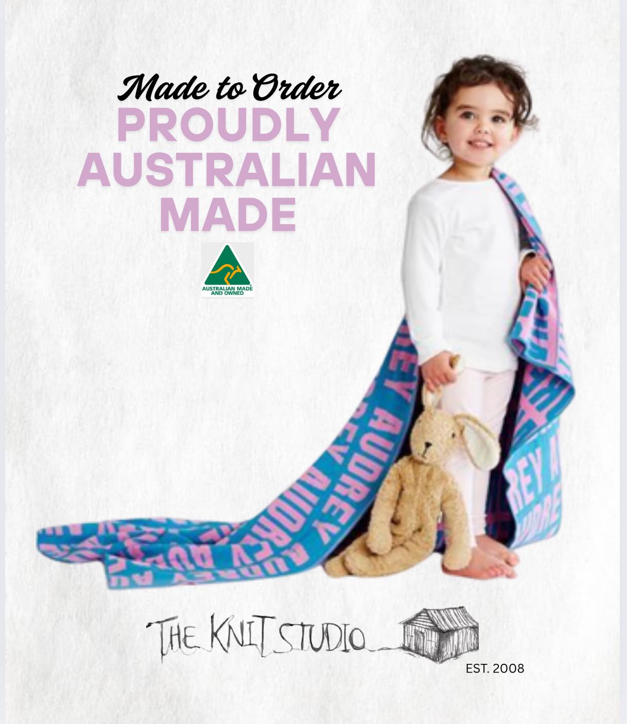 The Knit Studio Facebook ad: The Knit Studio | Personalised Baby Blankets | Custom…