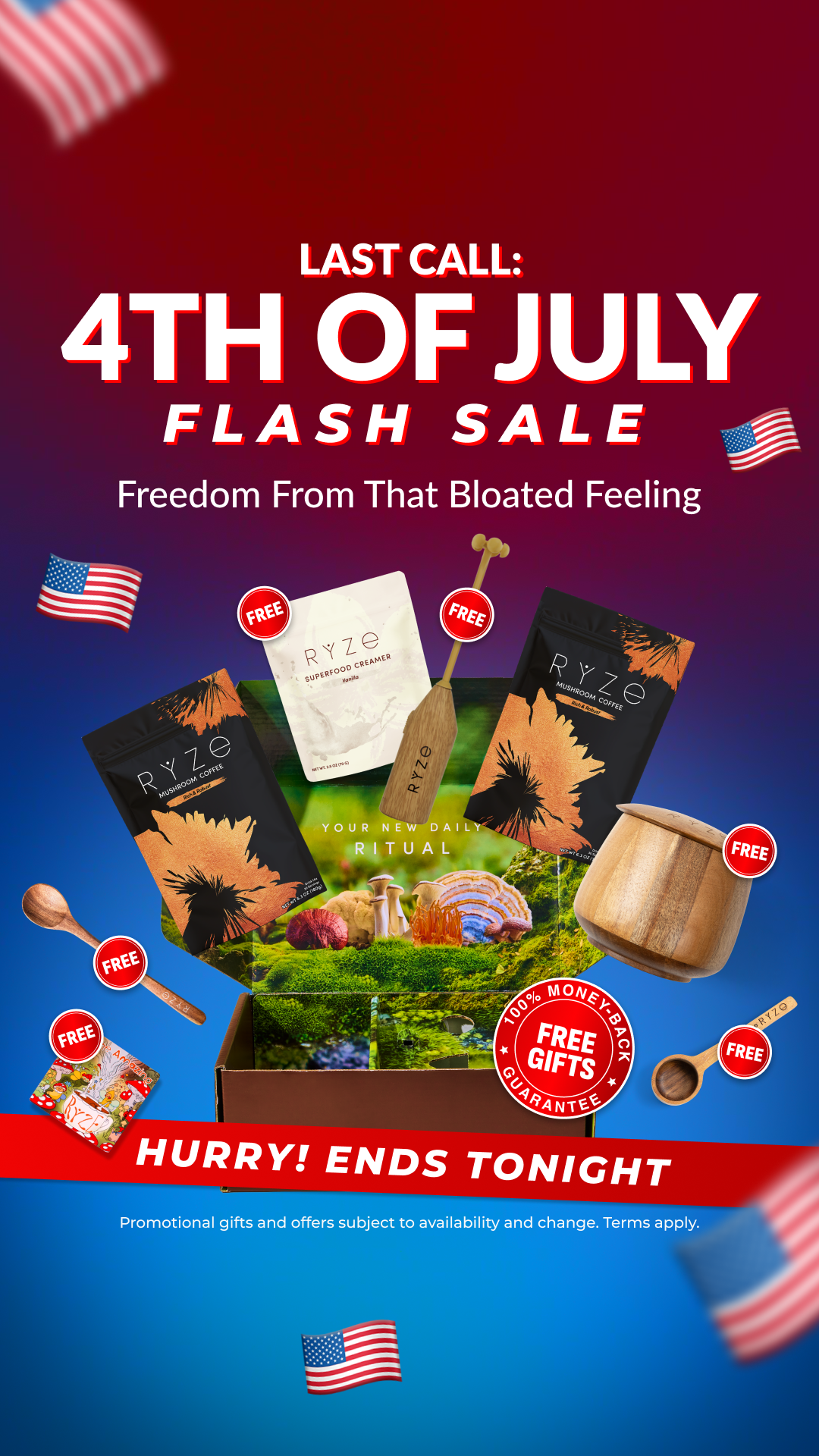 RYZE Superfoods Facebook ad