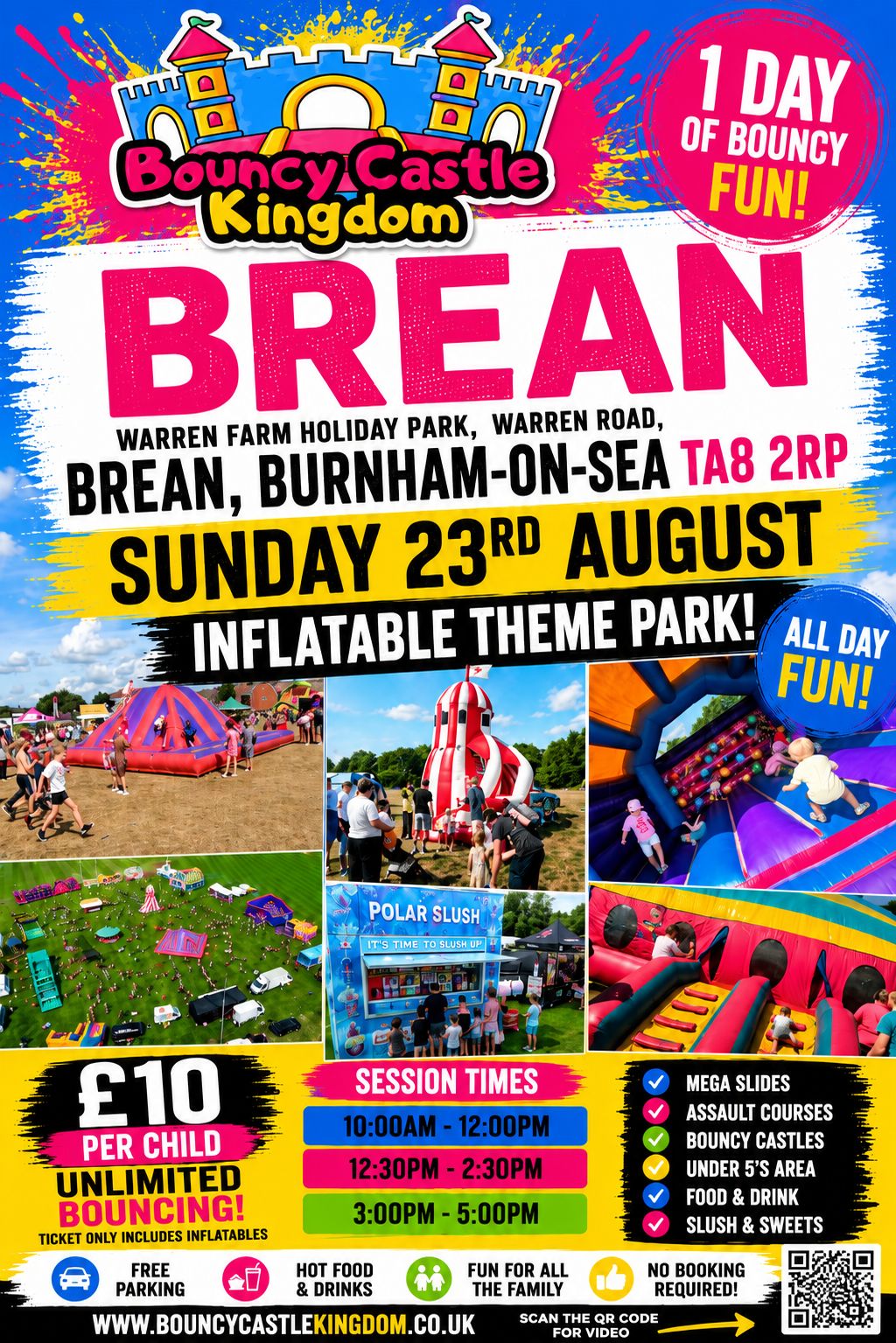 Bouncy Castle Kingdom Facebook ad: BREAN, ONE DAY ONLY COMPETITION!