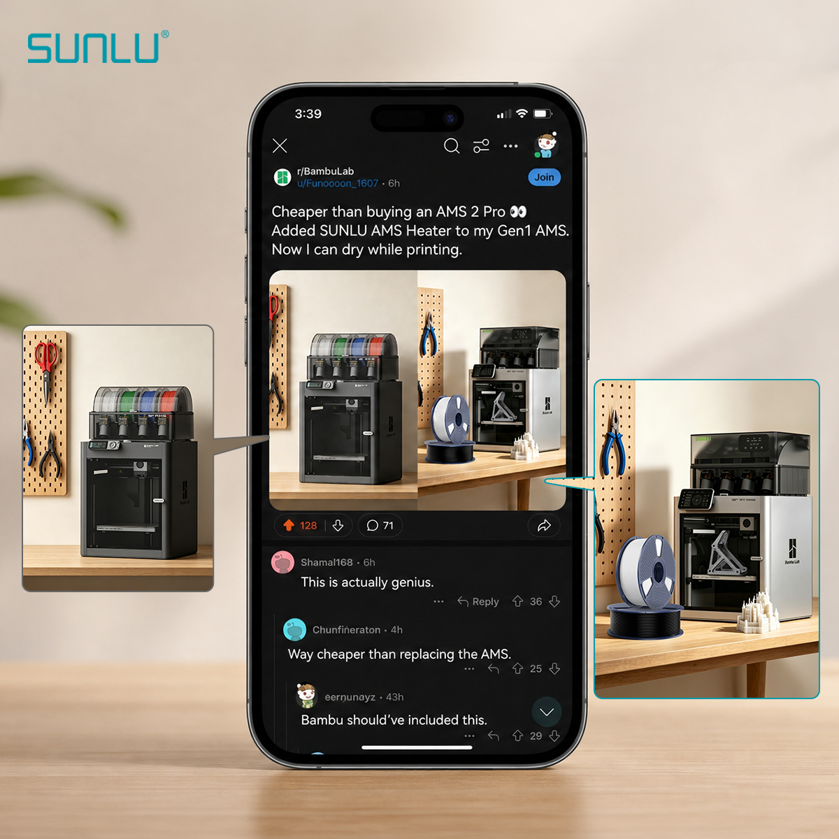 SUNLU UK Facebook ad