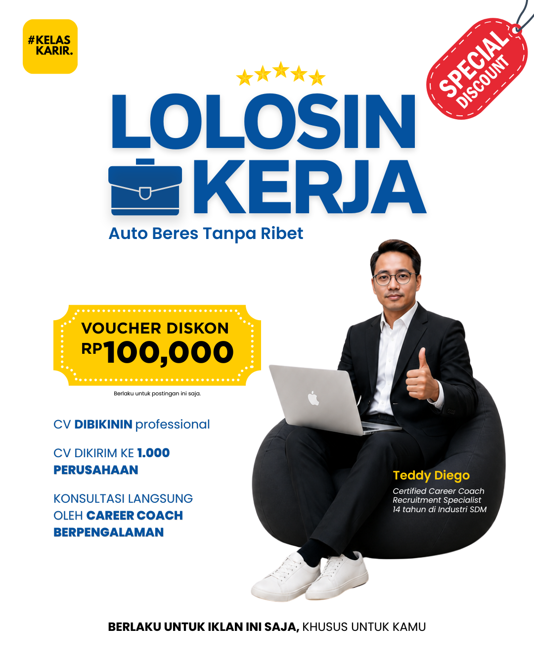 Coach Teddy Diego Facebook ad: KELAS KARIR