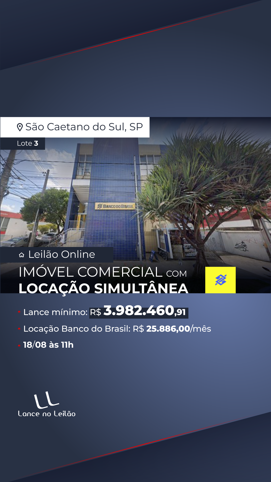 Escritório de Leilões Facebook ad from Aug 10, 2026