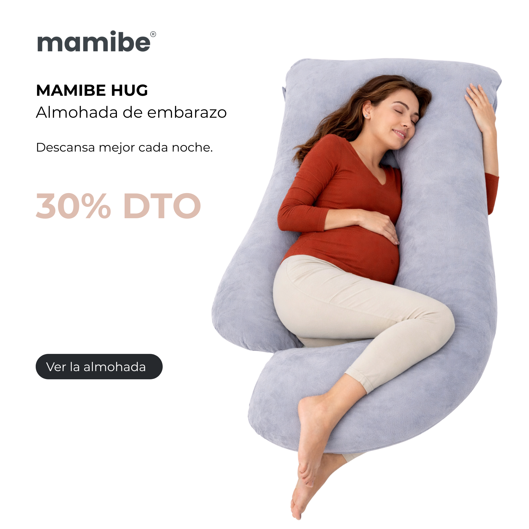 Mamibe Facebook ad: Si te cuesta dormir embarazada, esto es para ti