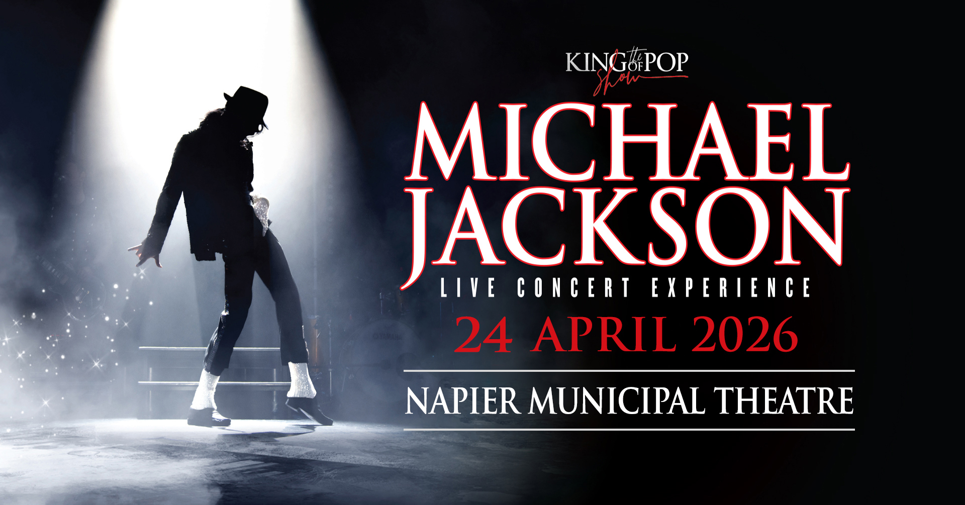 The King of Pop Show Facebook ad: 24 April 2026 | Napier Municipal Theatre | Michael Jackson…