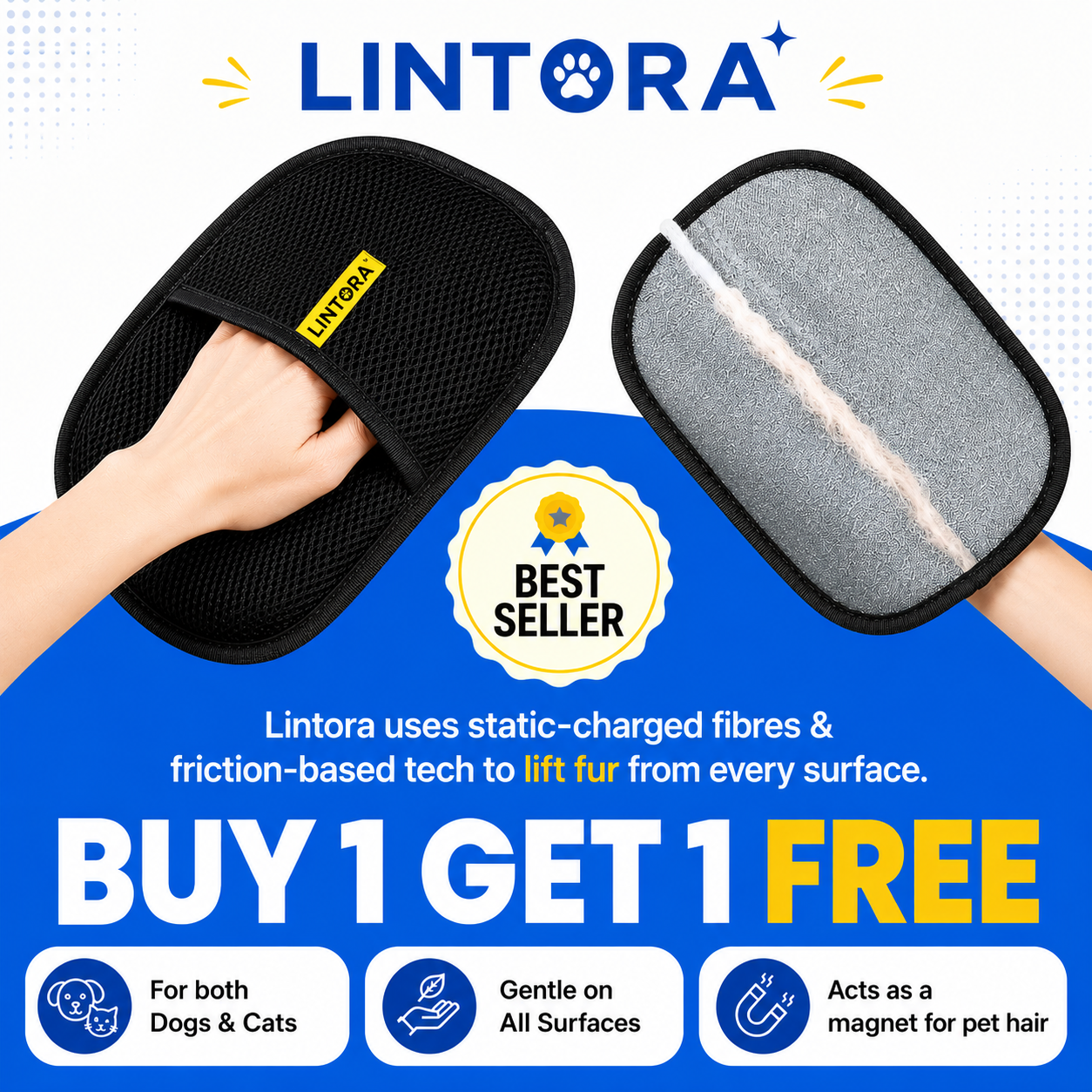 Lintorapet Facebook ad: 50% Off Plus Buy 1 Get 1 Free