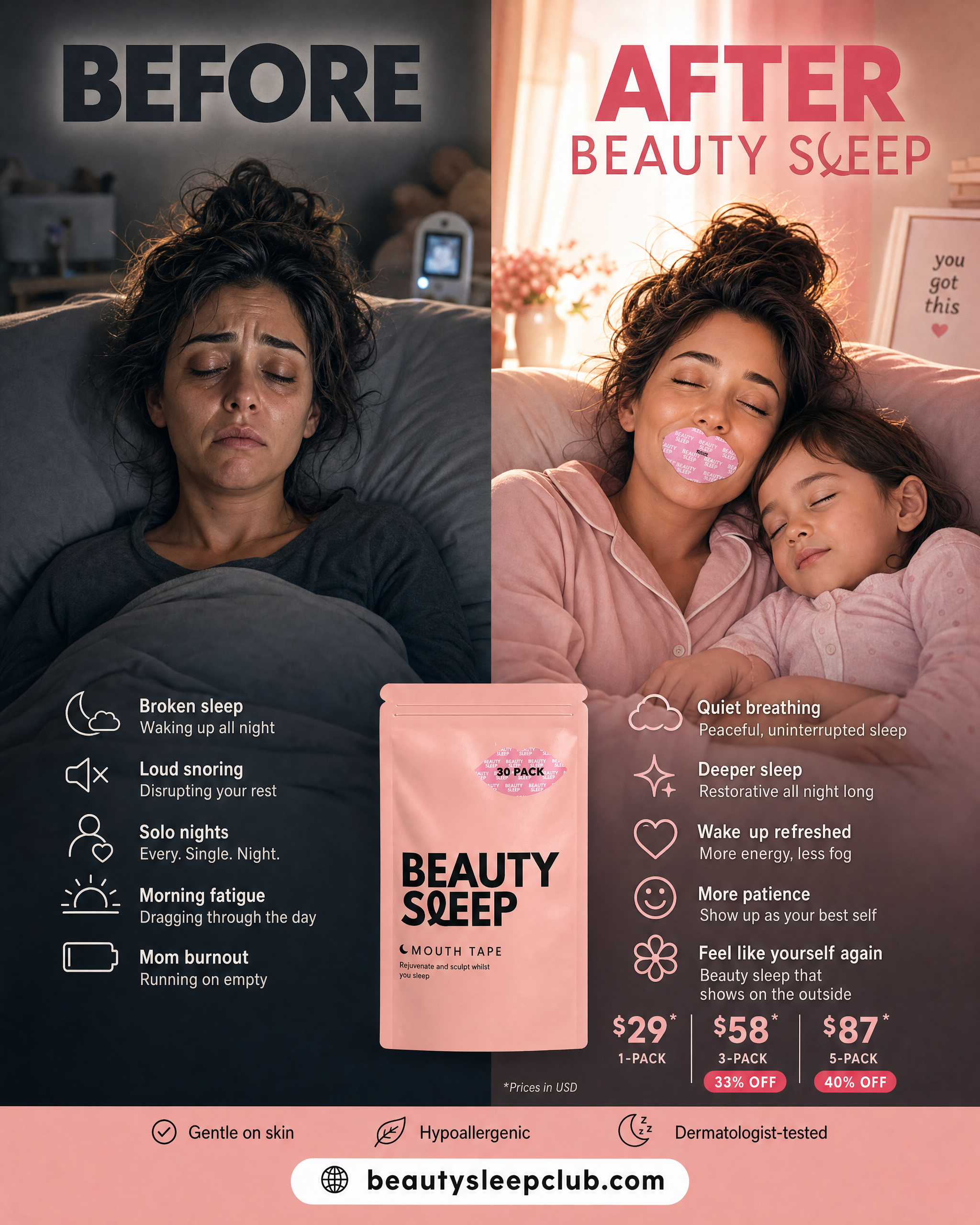Beauty Sleep Facebook ad