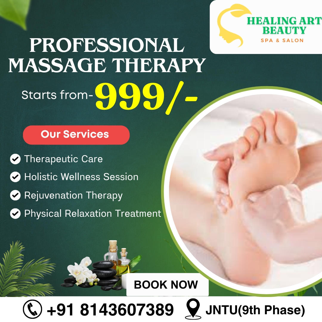 Healing art beauty salon and spa Facebook ad: Wellness therapy Starts at 999/- Only