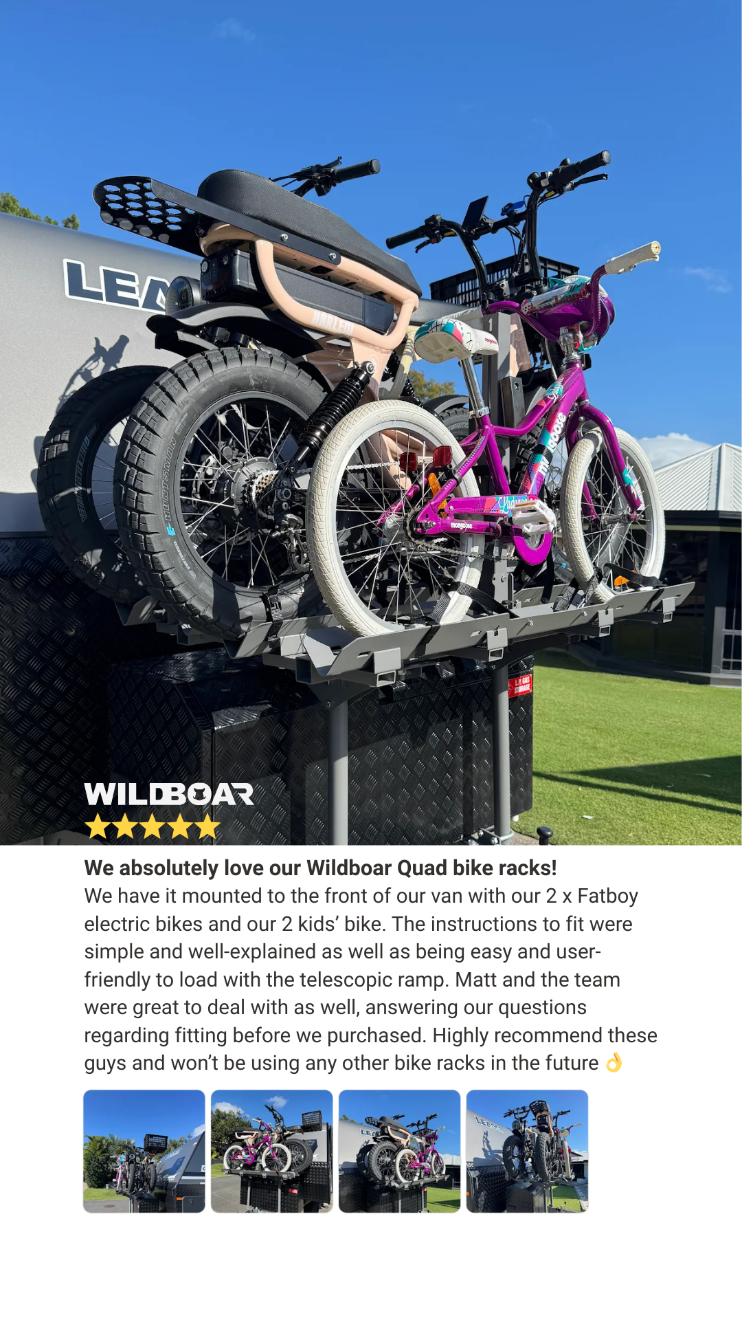 Wild Boar Bike Racks Facebook ad from Dec 22, 2025