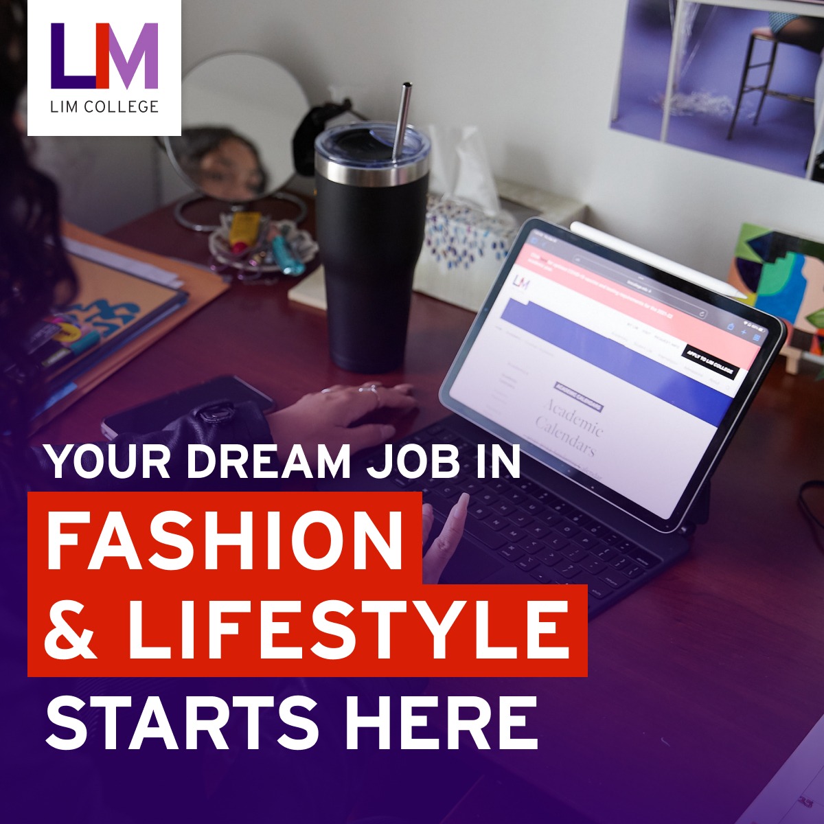 LIM College Facebook ad