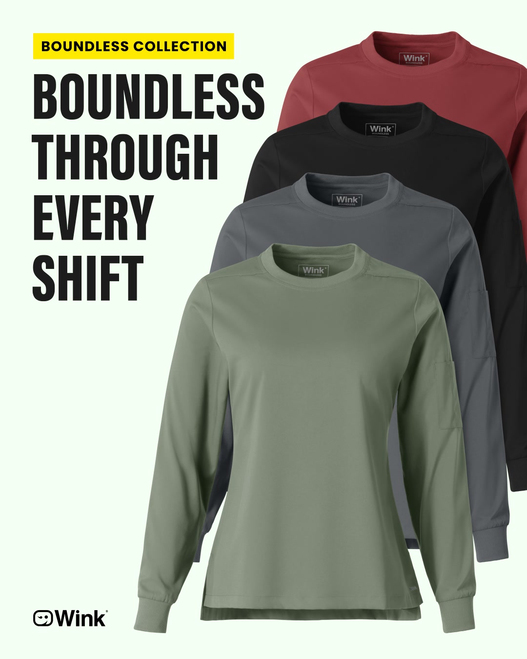 Wink Scrubs Facebook ad: Scrubs Made for Clinicals & Coffee