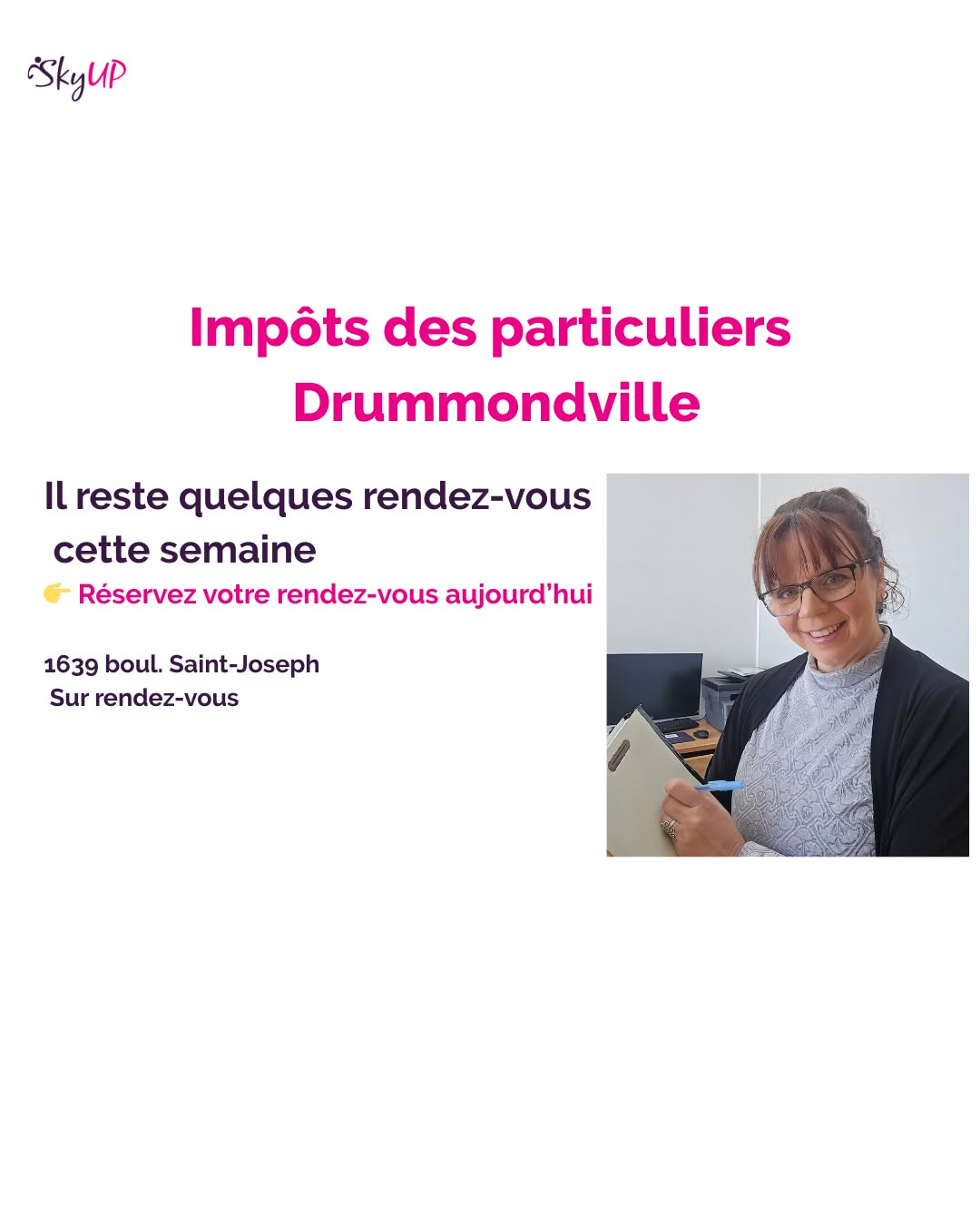 Comptabilité & Finance Skyup Facebook ad: Saison des impôts