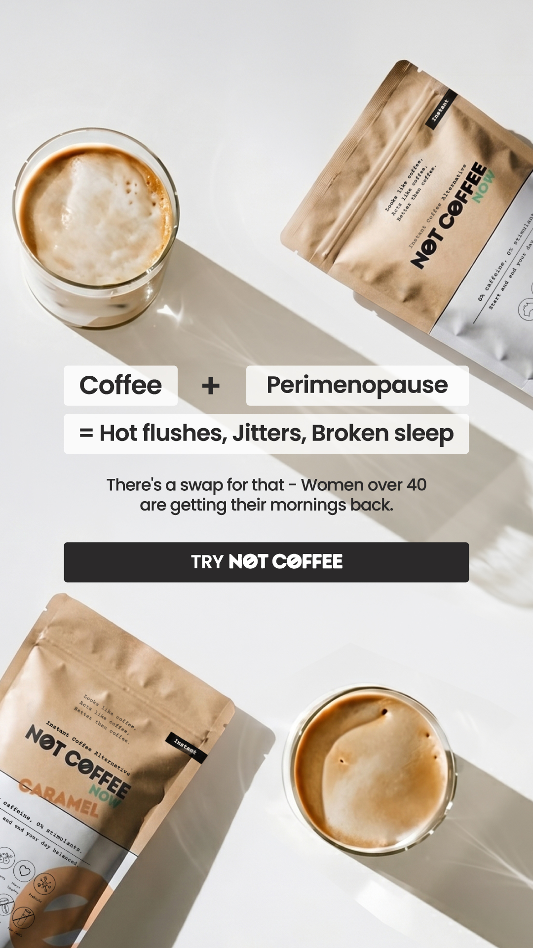 Not Coffee Facebook ad