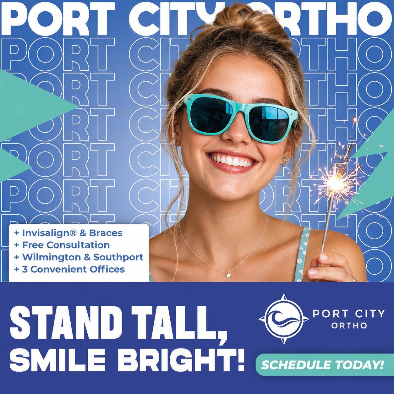 Port City Ortho Facebook ad from Jul 1, 2026