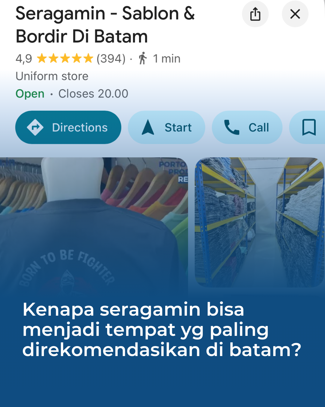 Seragamin Facebook ad: Berbekal pengalaman dari tahun 2017, dengan spesialisasi…