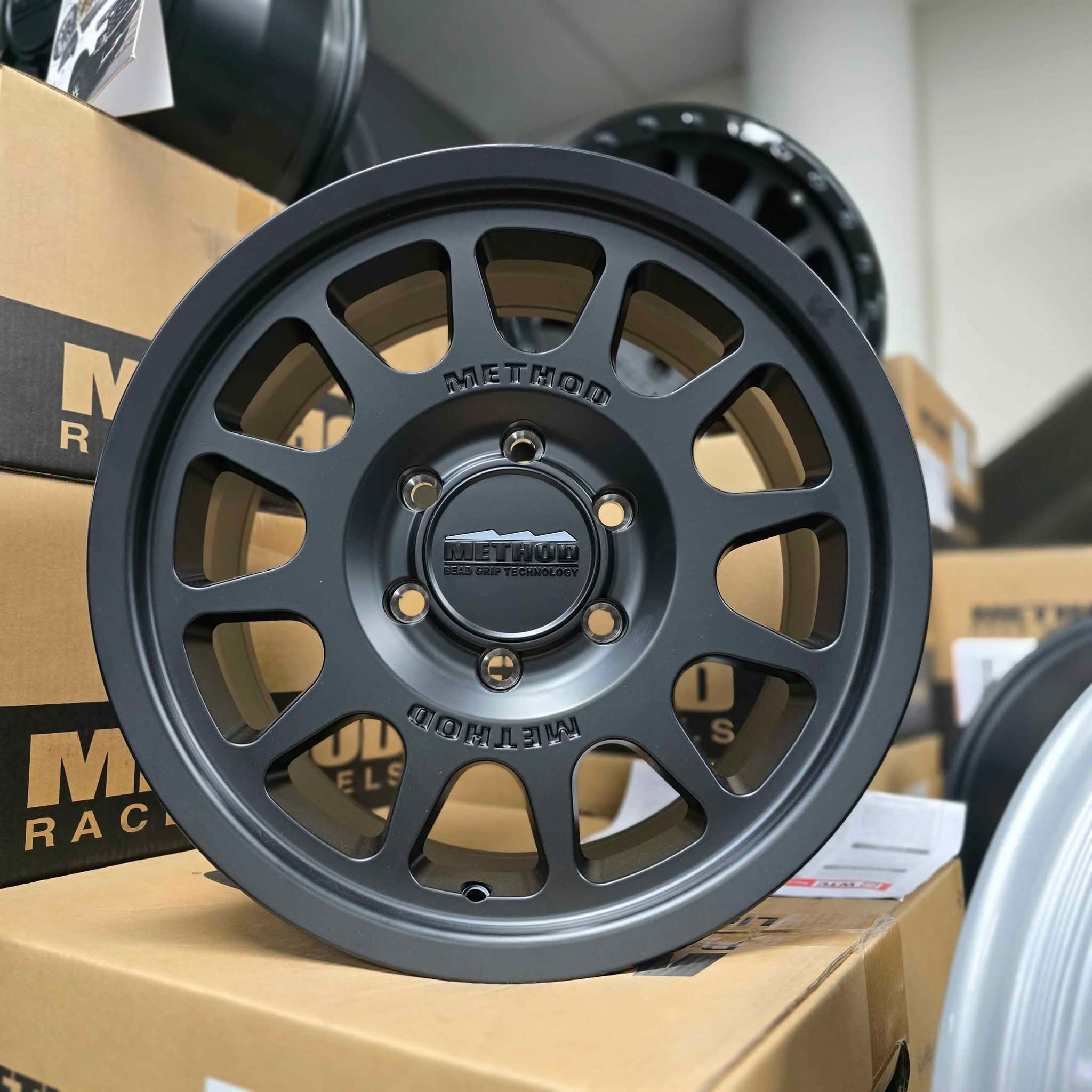 Kris Ford Facebook ad: Method MR703 Bead Grip Matte Black 17x8.5 6x139.7 +35 $599…